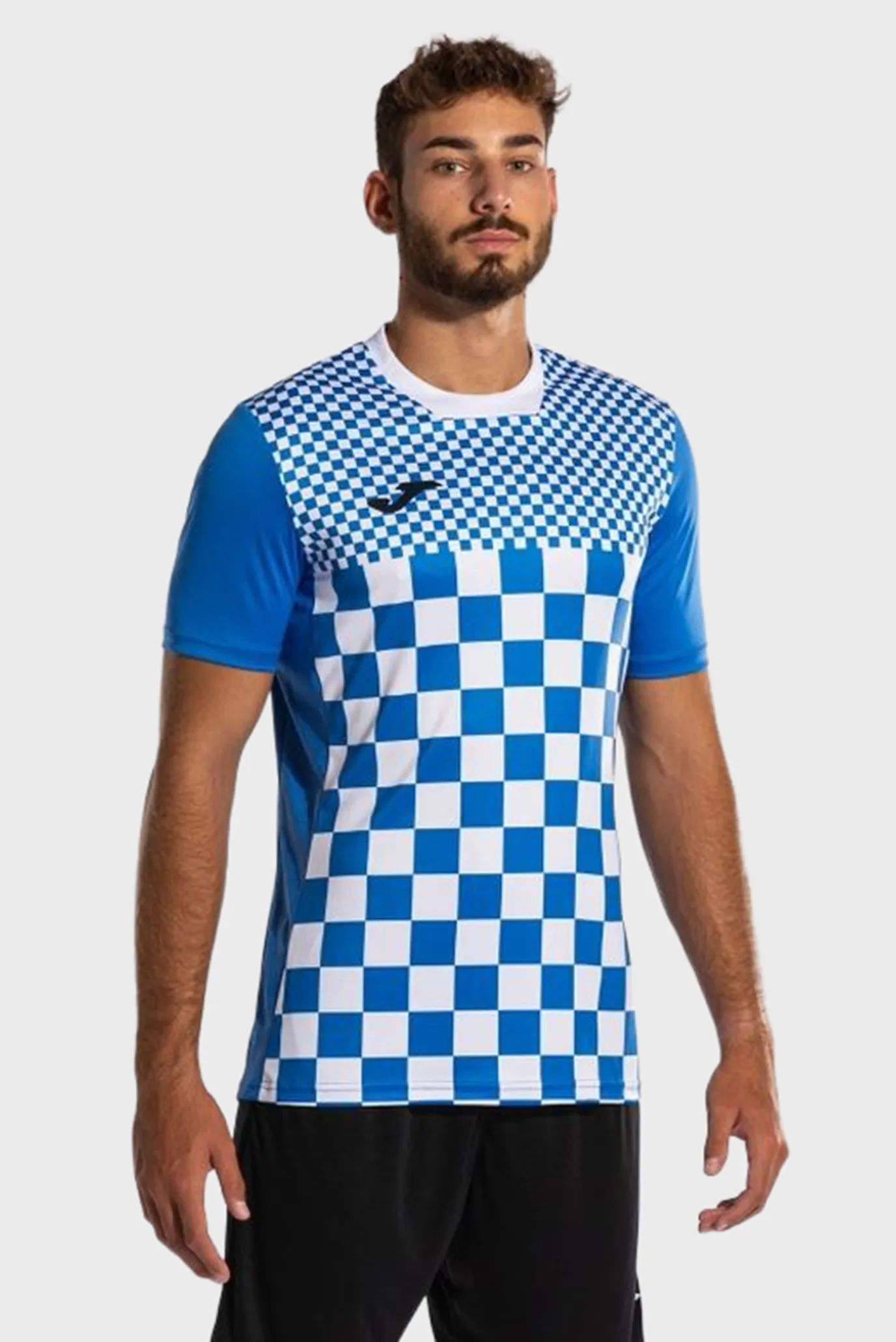 Мужская синяя футболка с узором 1