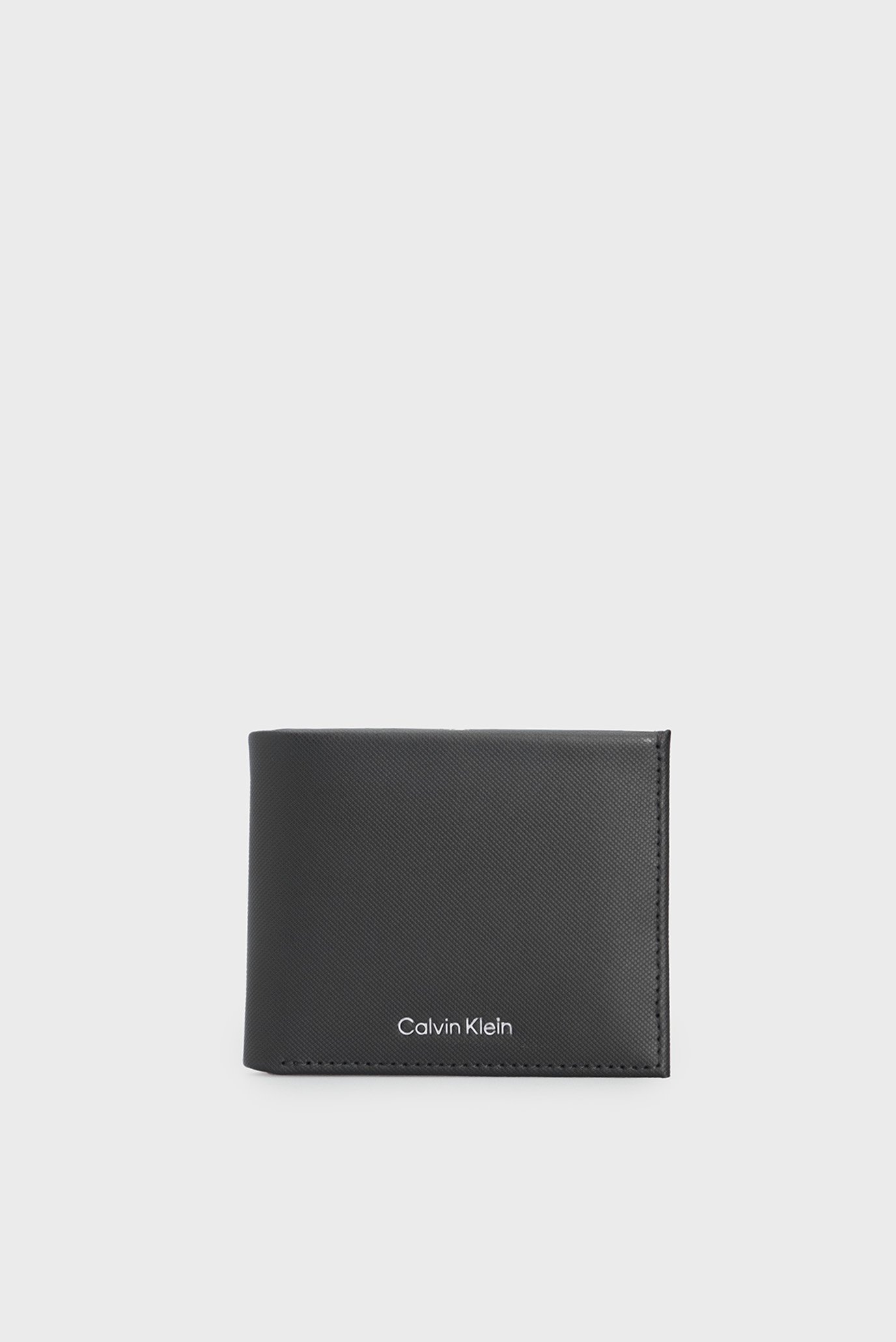 Чоловічий чорний шкіряний гаманець CK MUST BIFOLD 5CC W/COIN 1