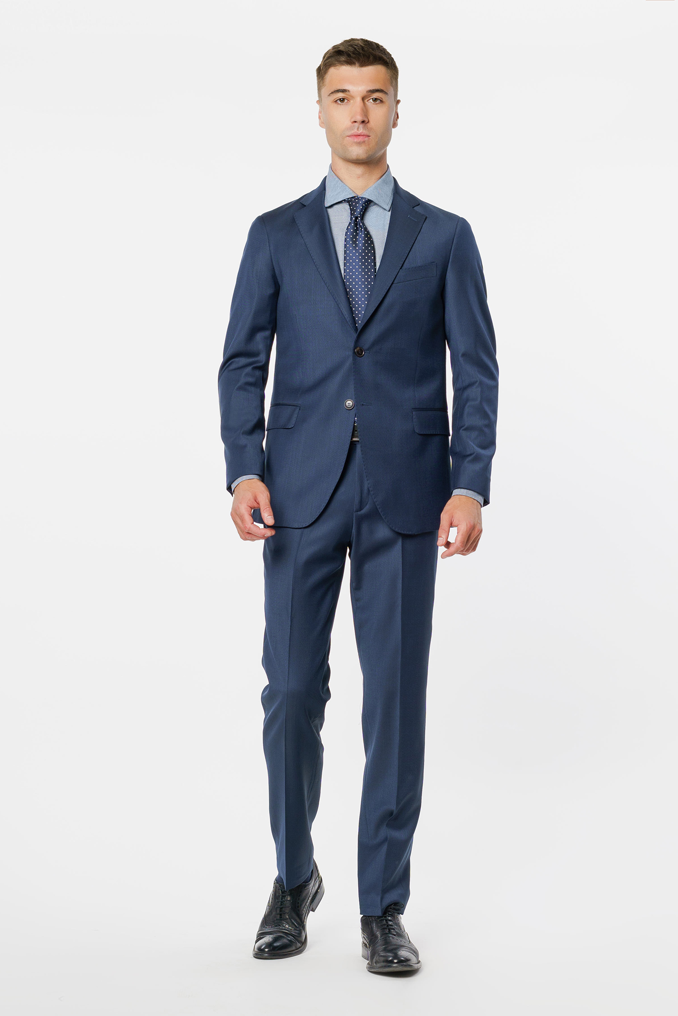 Чоловічий темно-синій костюм (піджак, брюки) 1