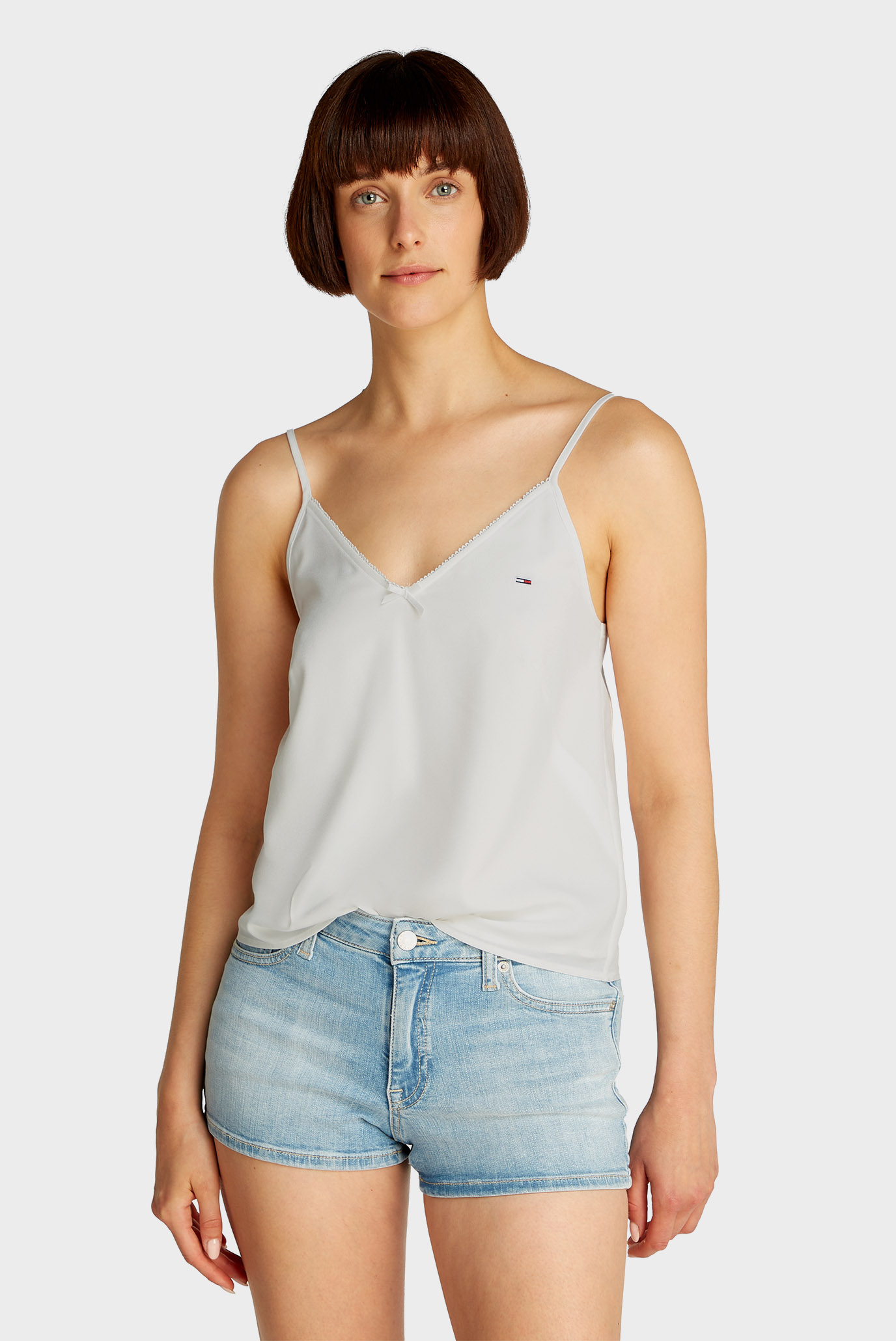 Женский белый топ Белый XS Tommy Jeans DW0DW20604 Женский белый топ Белый XS Tommy Jeans DW0DW20604