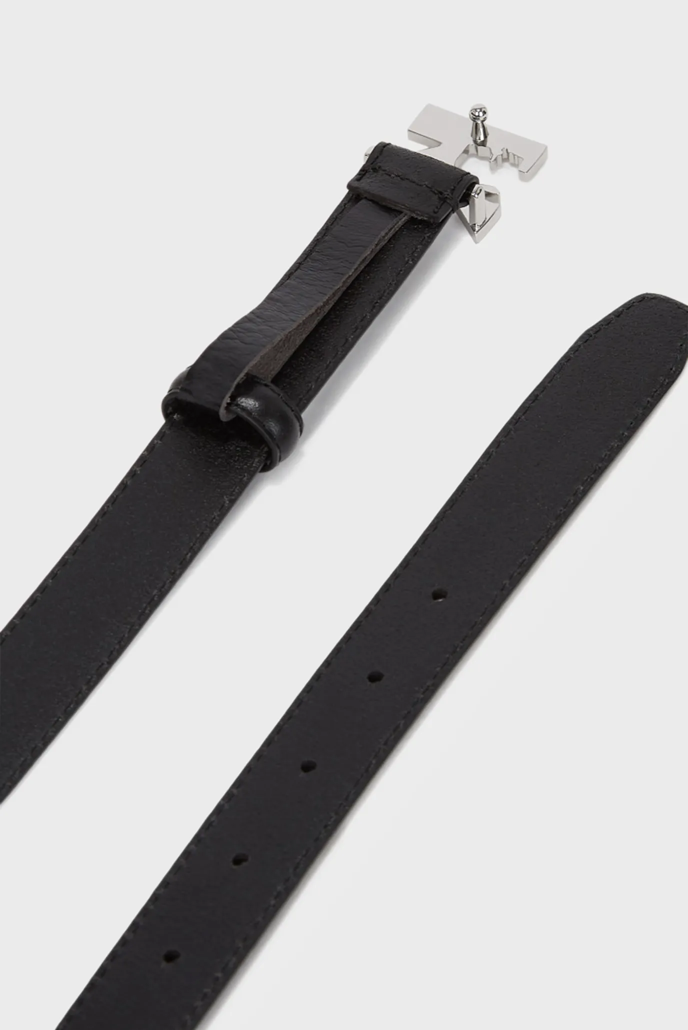 Жіночий чорний шкіряний ремінь logo 3