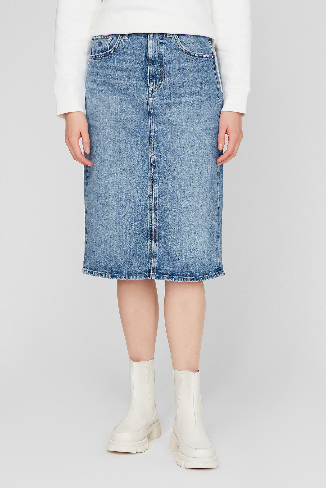 gant blue denim skirt