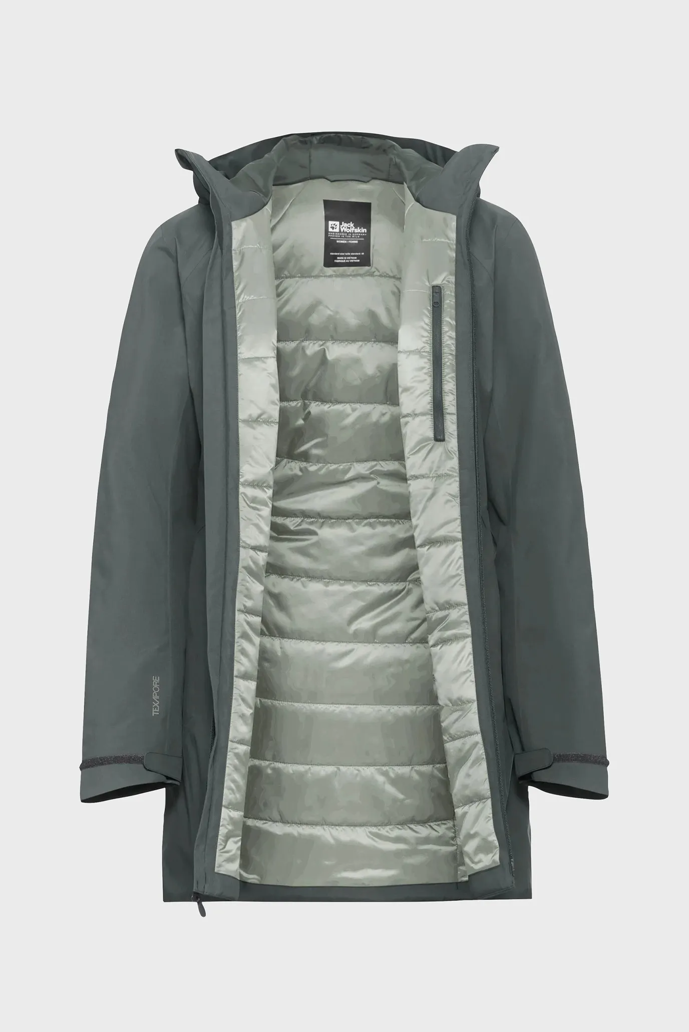 Женская серая парка 9
