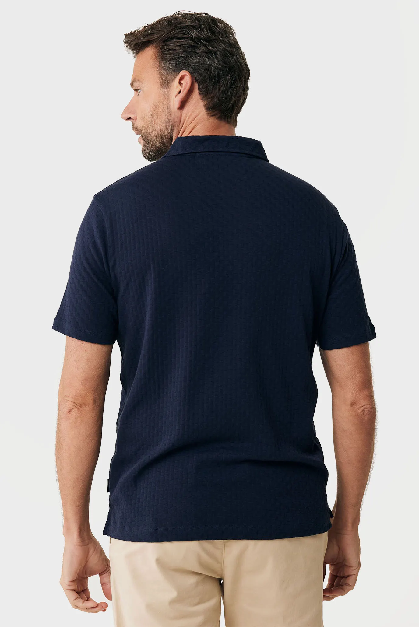 Чоловіче темно-синє поло 3