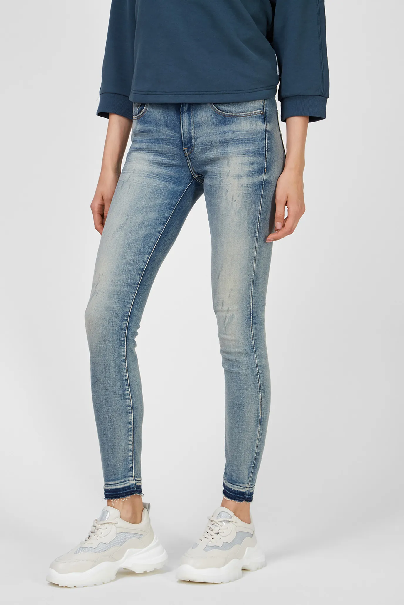 Женские голубые джинсы 3301 Mid Skinny 