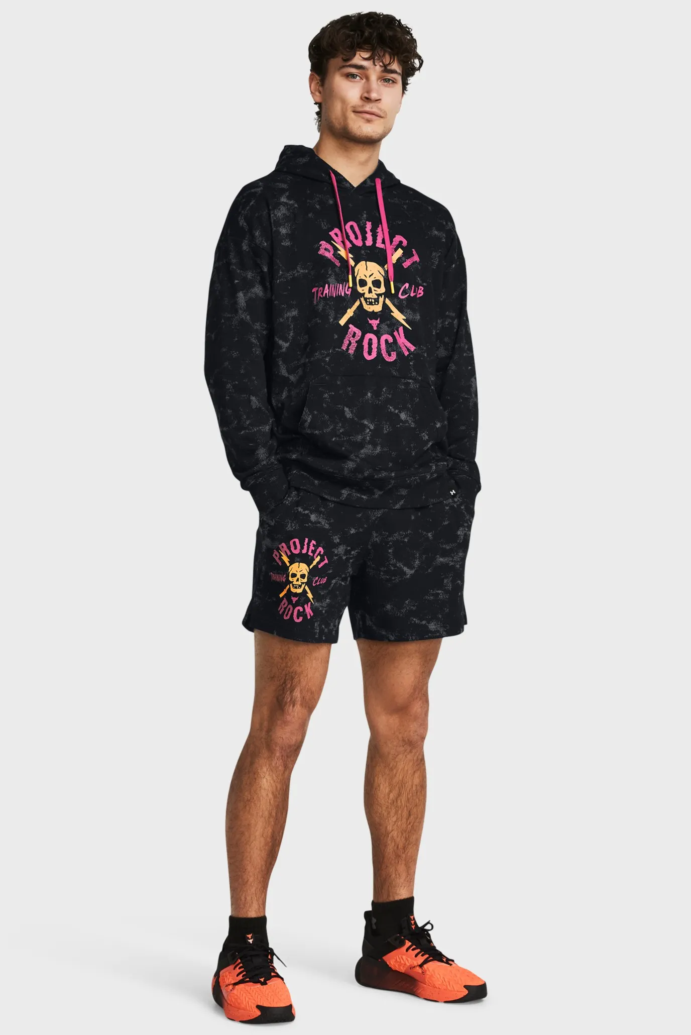 Чоловічі чорні шорти Pjt Rck AOP Rvl Terry Sts 2