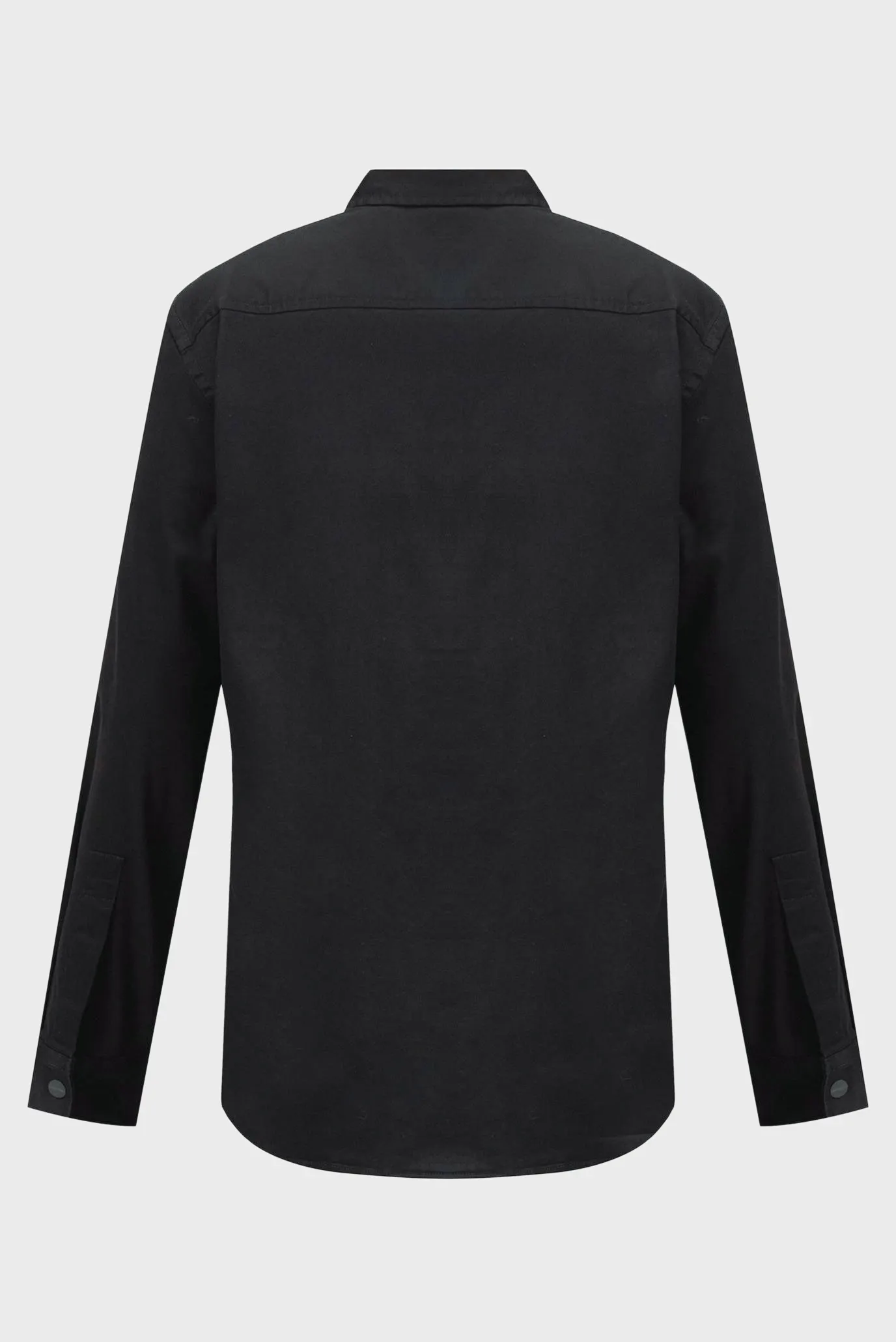 Чоловіча чорна сорочка STRETCH SATEEN ZIP 8