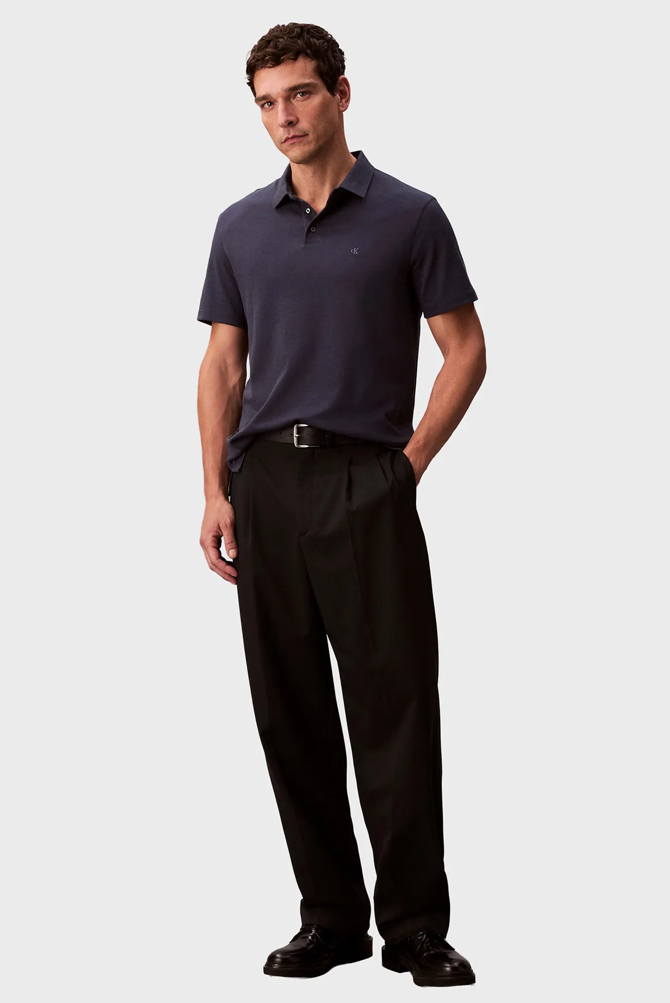 Чоловіче темно-синє поло SUPIMA 2