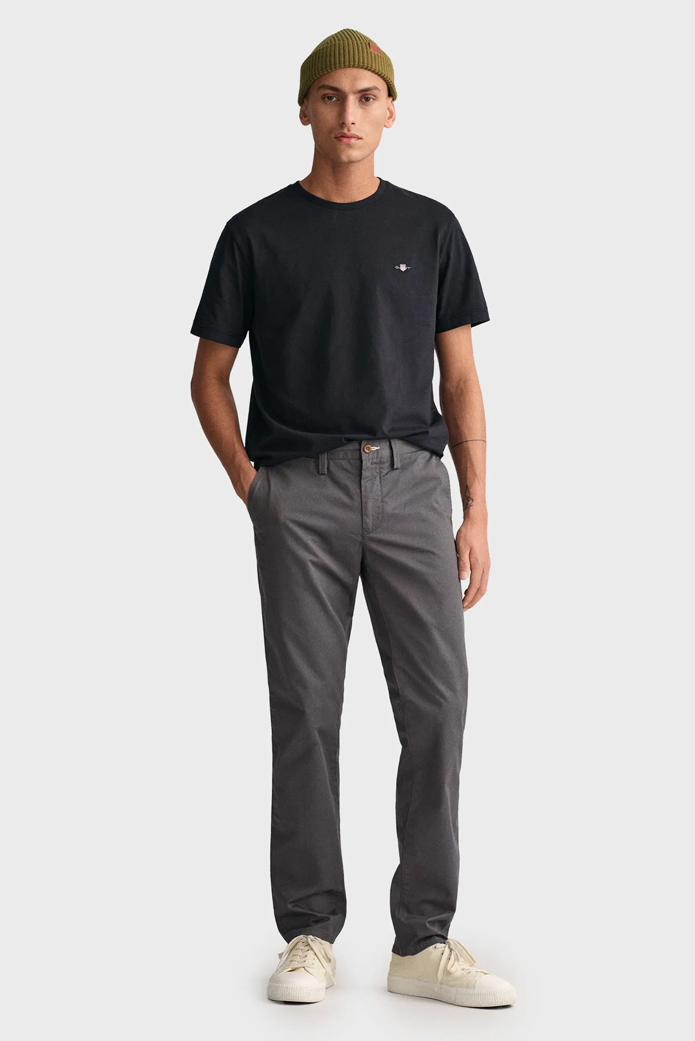 Мужские серые чиносы SLIM TWILL CHINOS 2