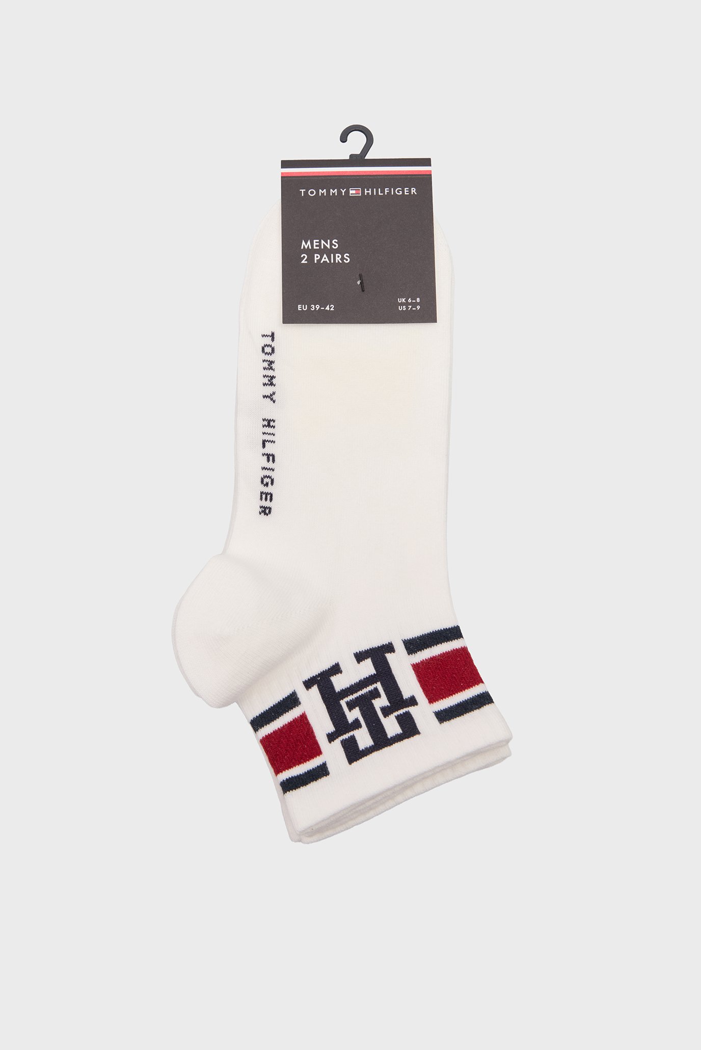 Мужские белые носки (2 пары) SPORT Белый 39-42 Tommy Hilfiger 701236322 Мужские белые носки (2 пары) SPORT Белый 39-42 Tommy Hilfiger 701236322