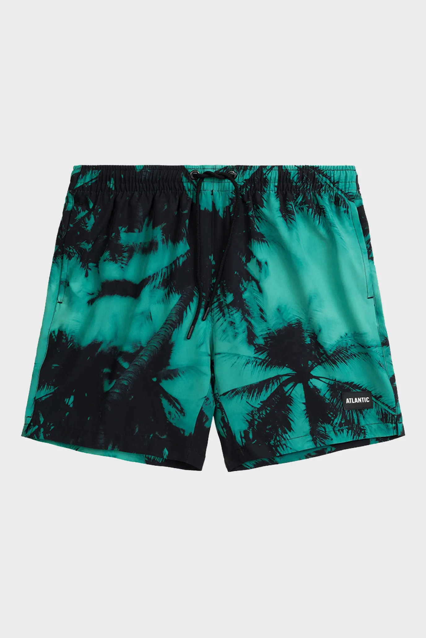 Чоловічі чорні плавальні шорти з візерунком 4