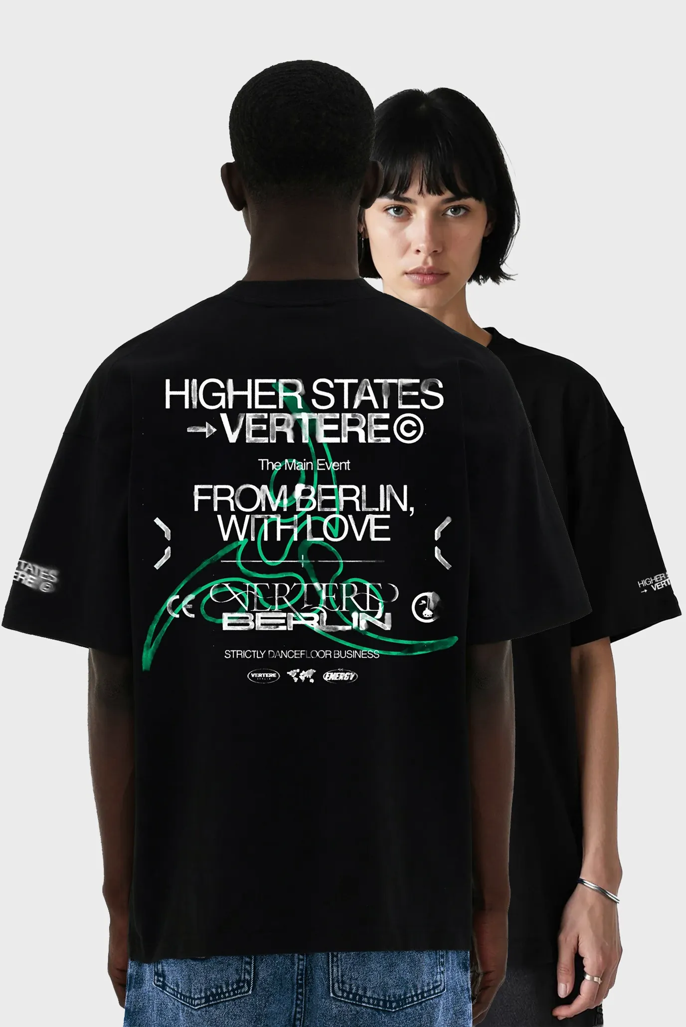 Чорна футболка HIGHER STATES (унісекс) 1