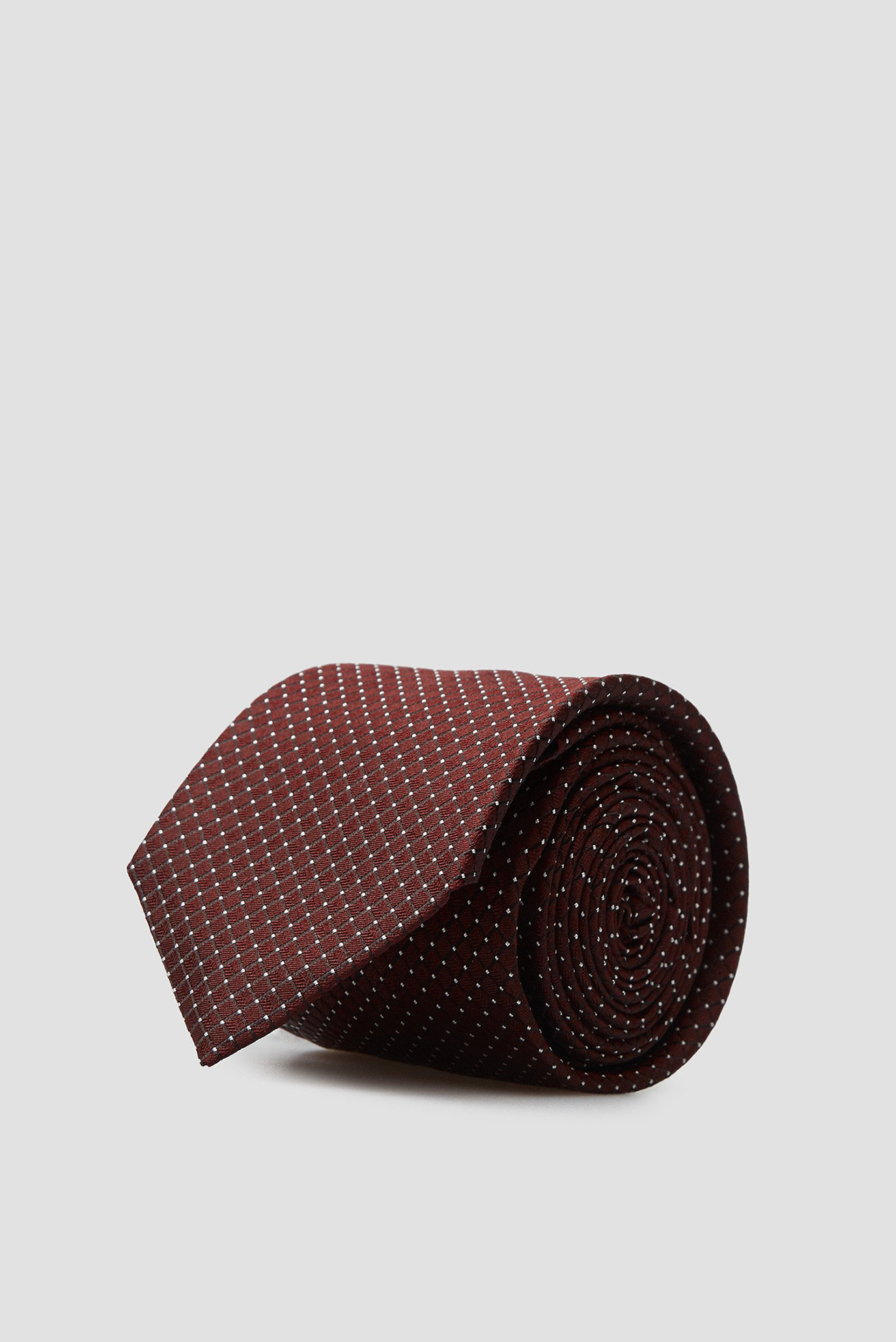Мужской коричневый шелковый галстук 1