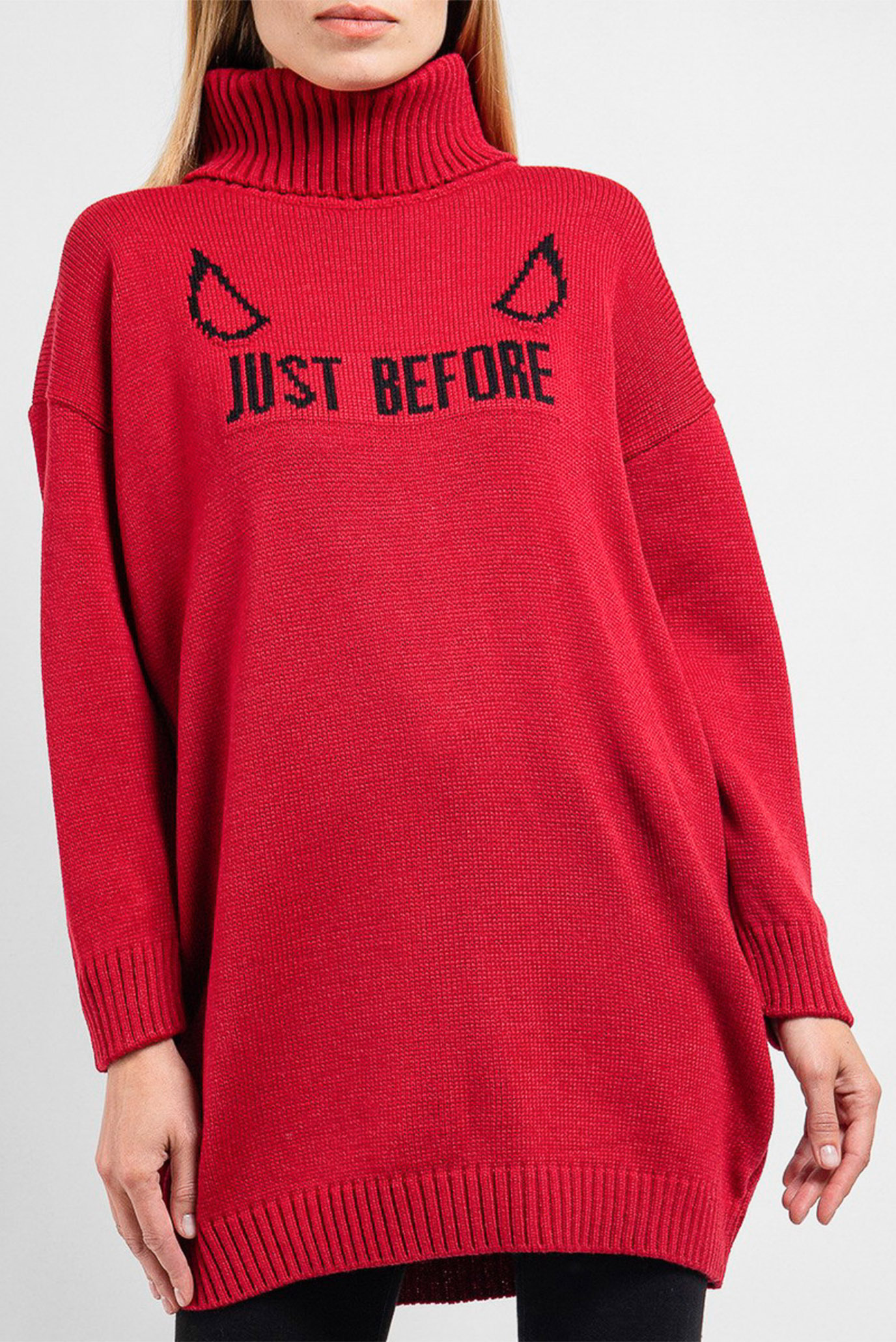 Женский красный свитер 1