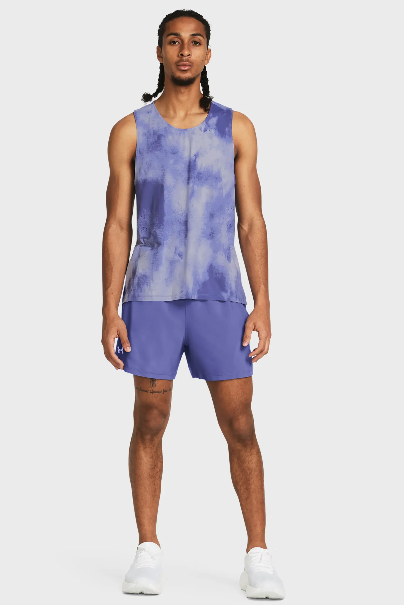 Чоловічі фіолетові шорти UA LAUNCH 5'' SHORTS 2