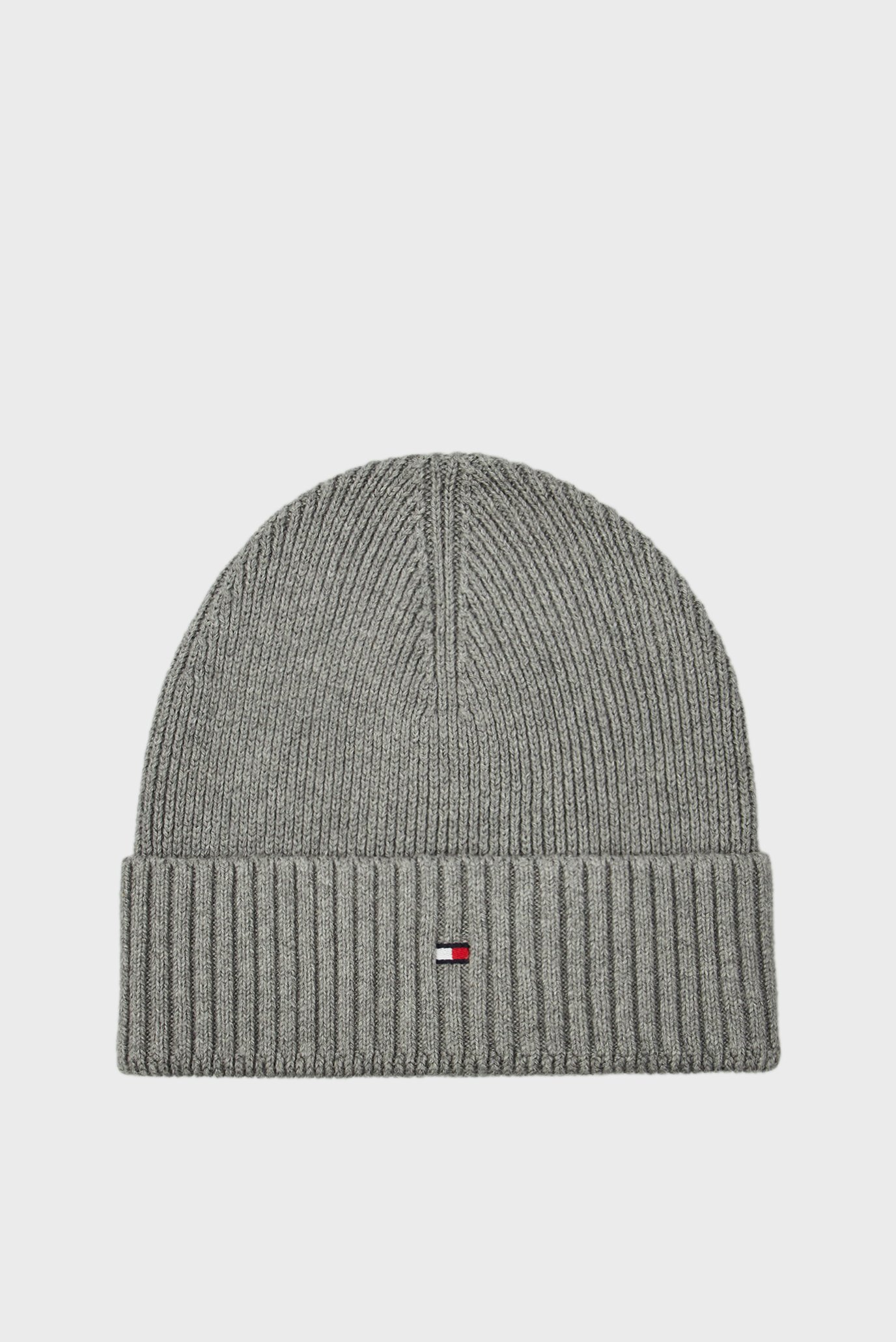 Чоловіча сіра шапка TH FLAG PIMA COTTON BEANIE 1