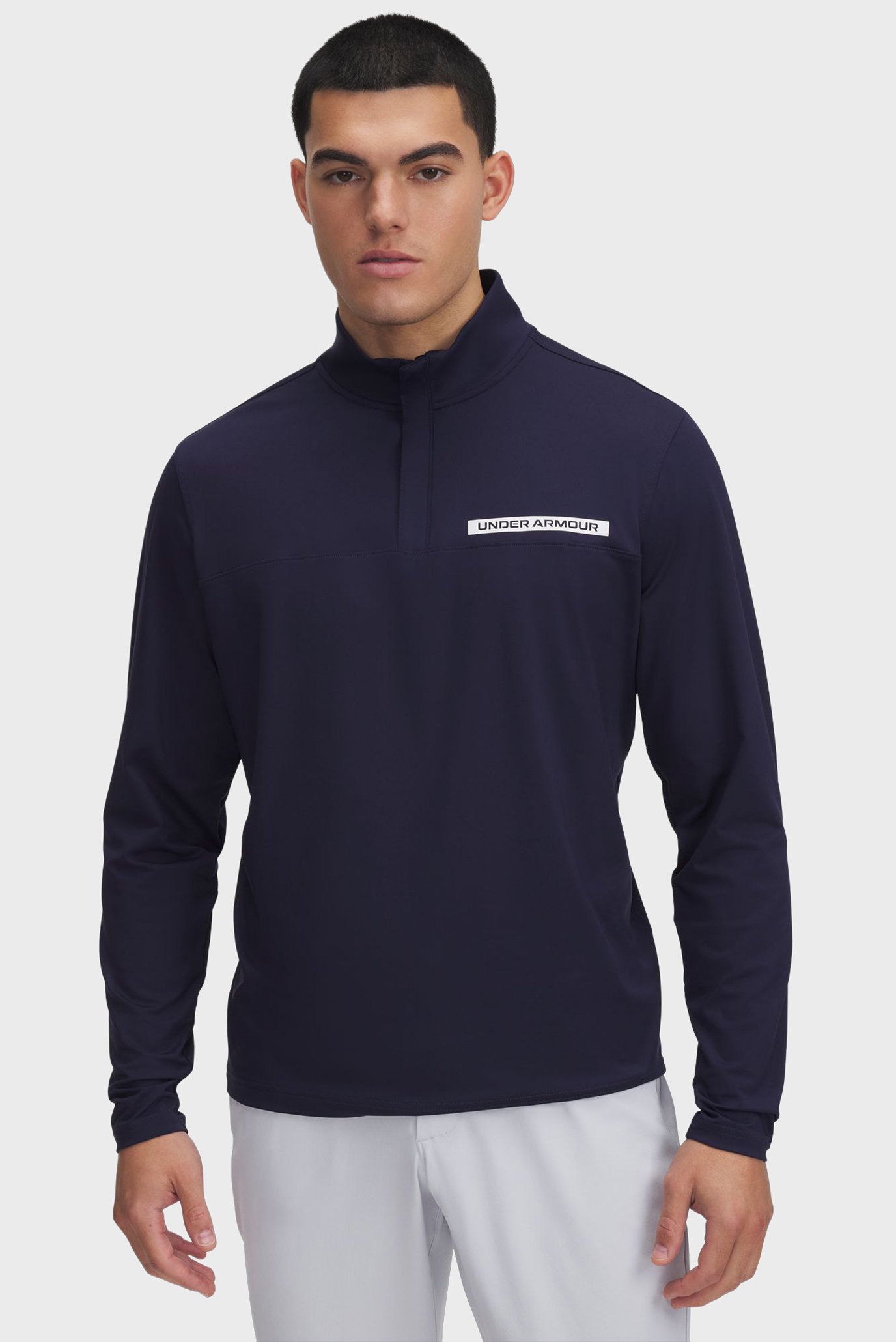 Мужская темно-синяя спортивная кофта UA T2G 1/4 Zip Синий S Under Armour 1389878-410 Мужская темно-синяя спортивная кофта UA T2G 1/4 Zip Синий S Under Armour 1389878-410
