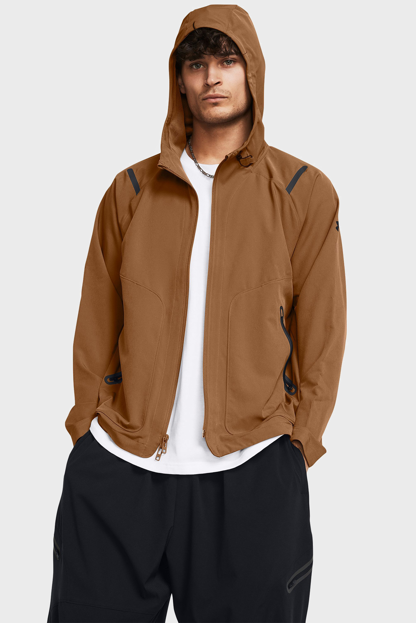 Мужская коричневая ветровка UA Unstoppable Jacket Коричневый XXL Under Armour 1370494-253 Мужская коричневая ветровка UA Unstoppable Jacket Коричневый XXL Under Armour 1370494-253