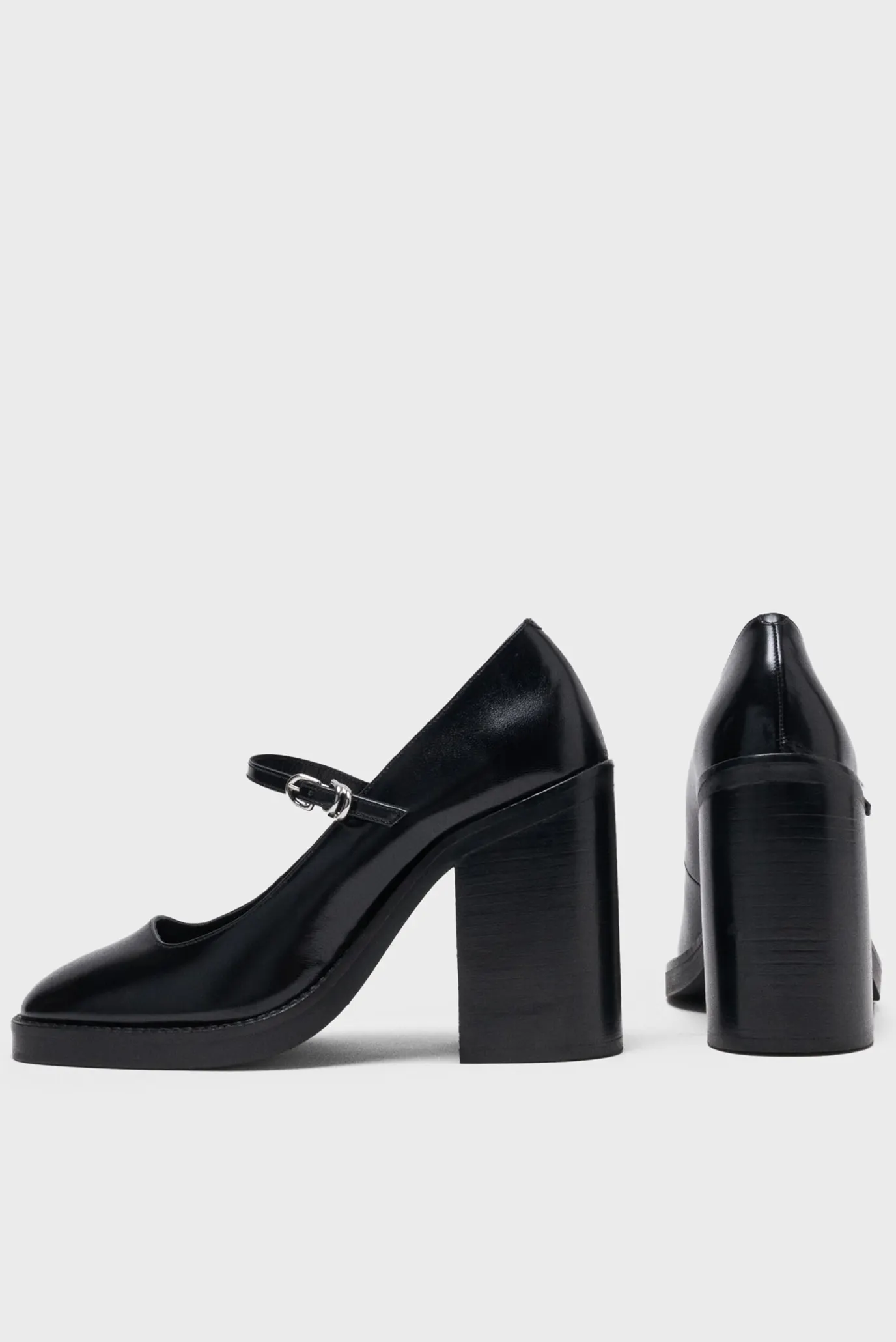 Жіночі чорні шкіряні туфлі 4