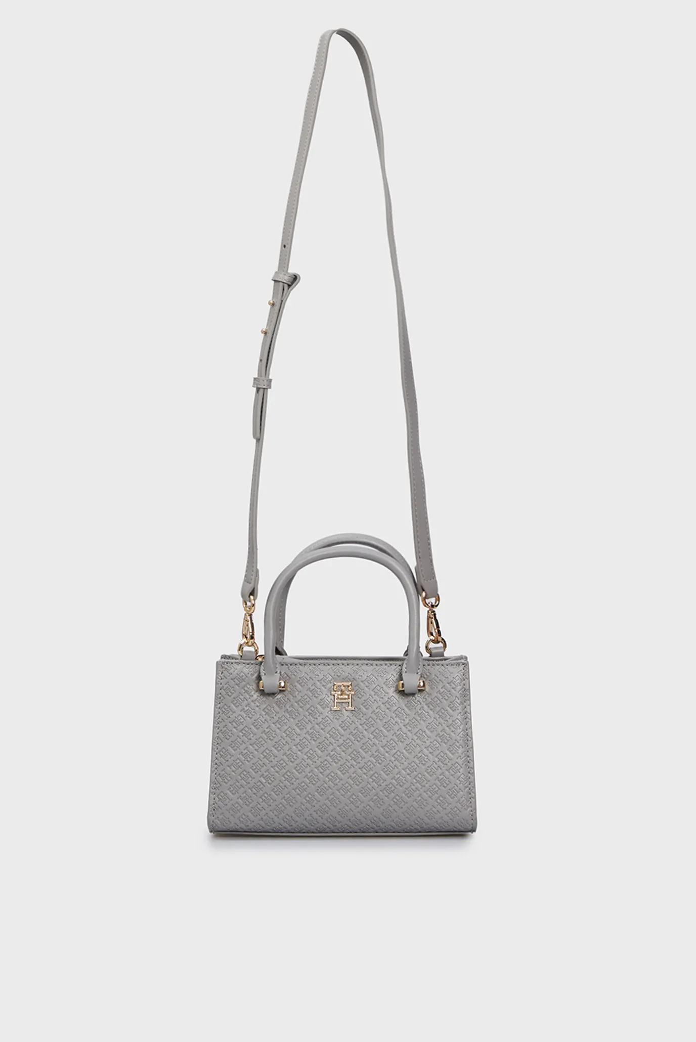 Женская серая сумка с узором TH ETERNITY MICRO TOTE MONO 6