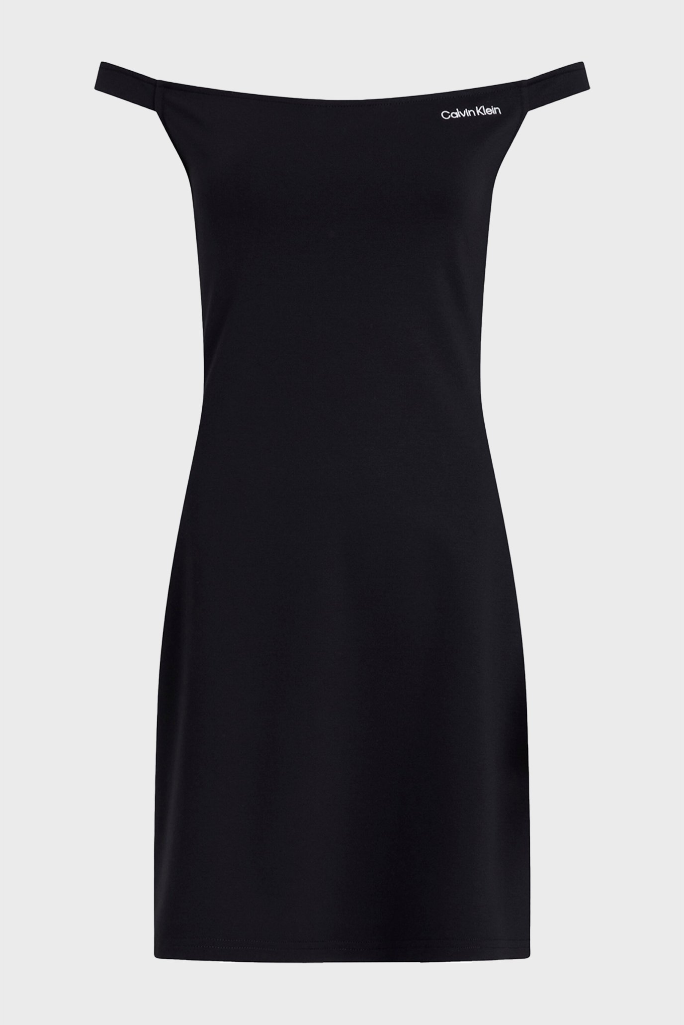 Женское черное платье LOGO MILANO BARDOT DRESS Черный XS Calvin Klein Jeans J20J225541 Женское черное платье LOGO MILANO BARDOT DRESS Черный XS Calvin Klein Jeans J20J225541