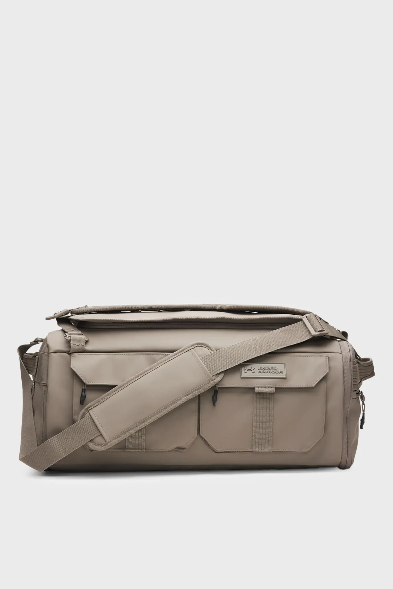 Бежева спортивна сумка-рюкзак UA Triumph Backpack Duffle 1