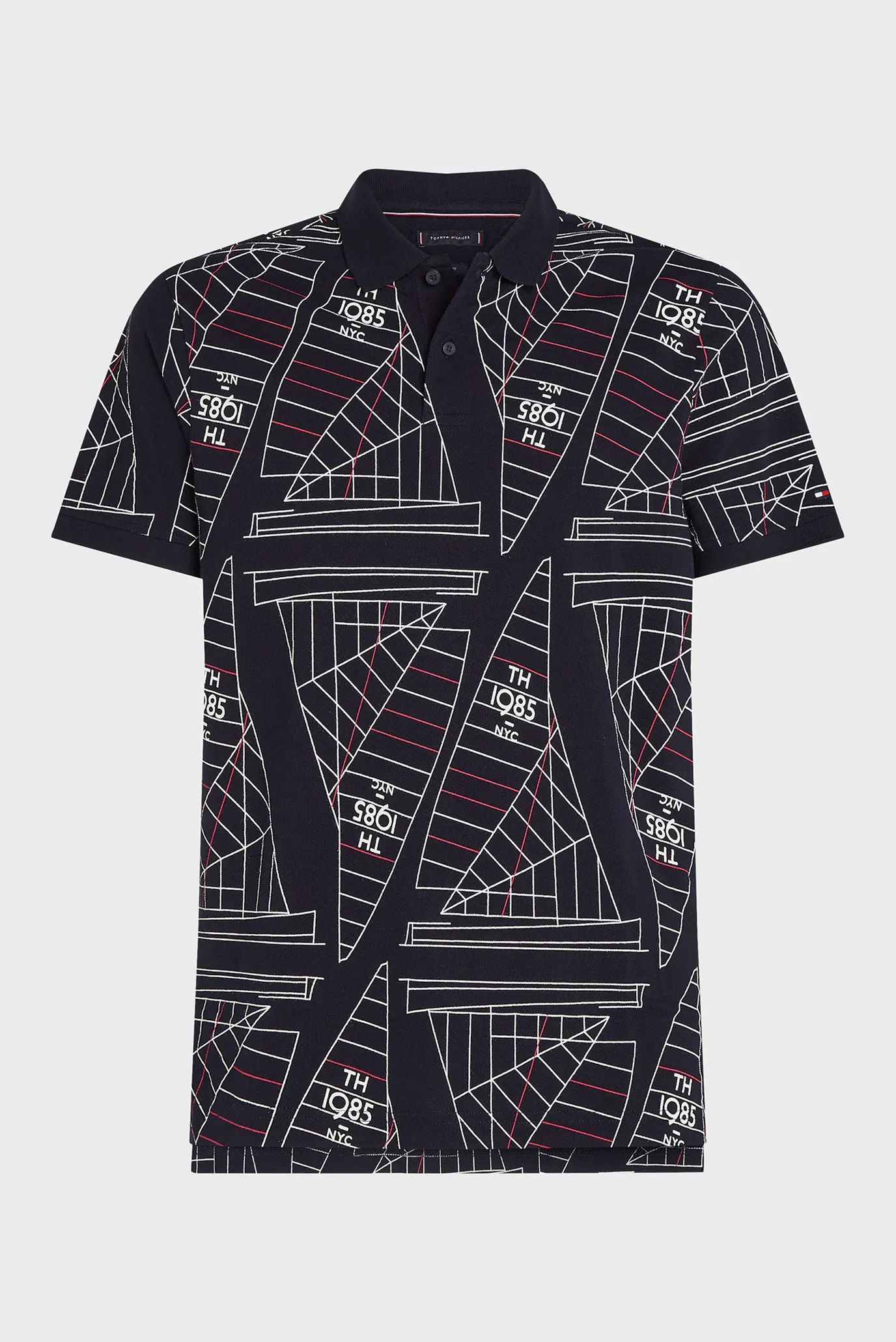 Чоловіче темно-синє поло з візерунком SAILING 5