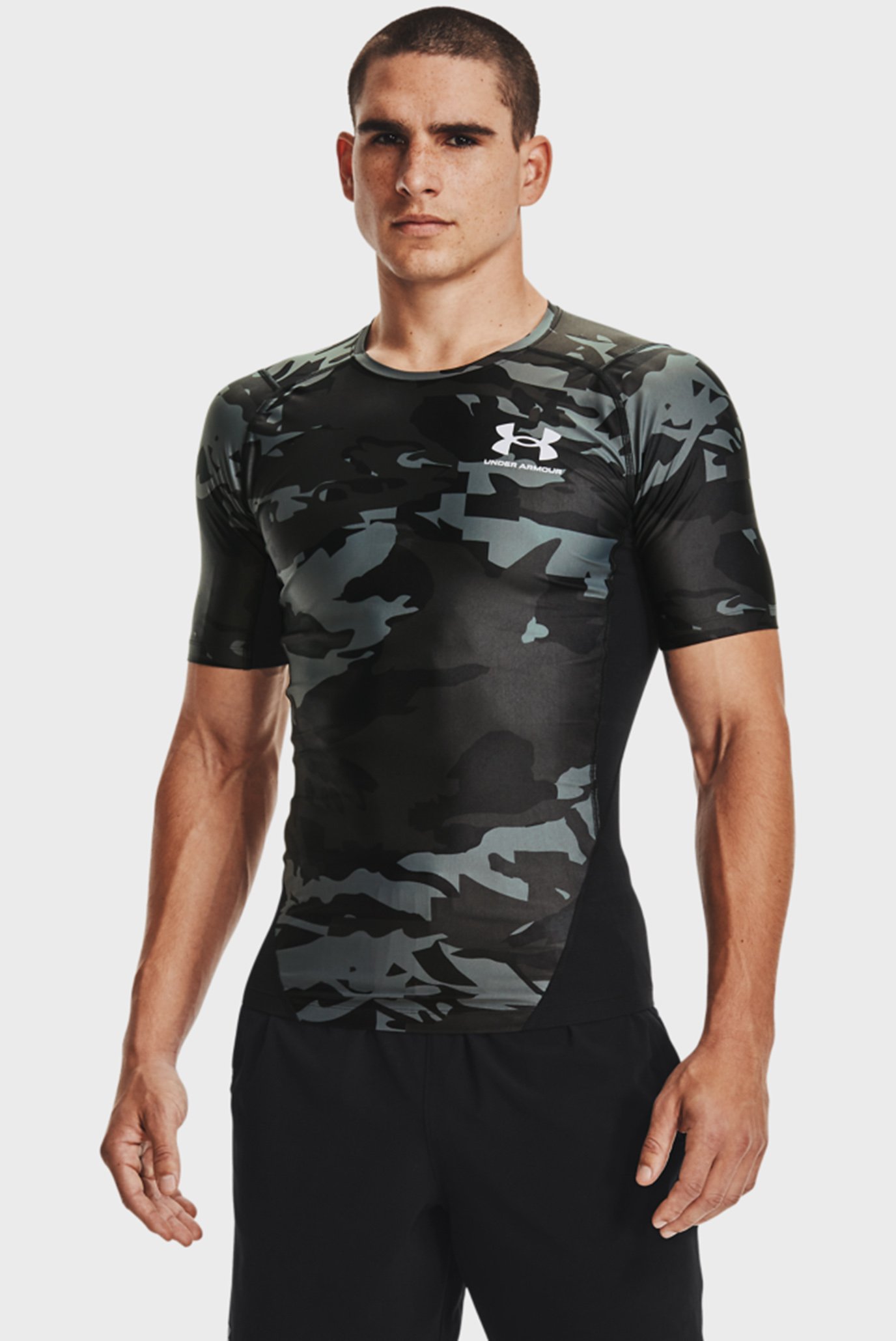 Мужская черная футболка UA HG Isochill Comp Print SS 1