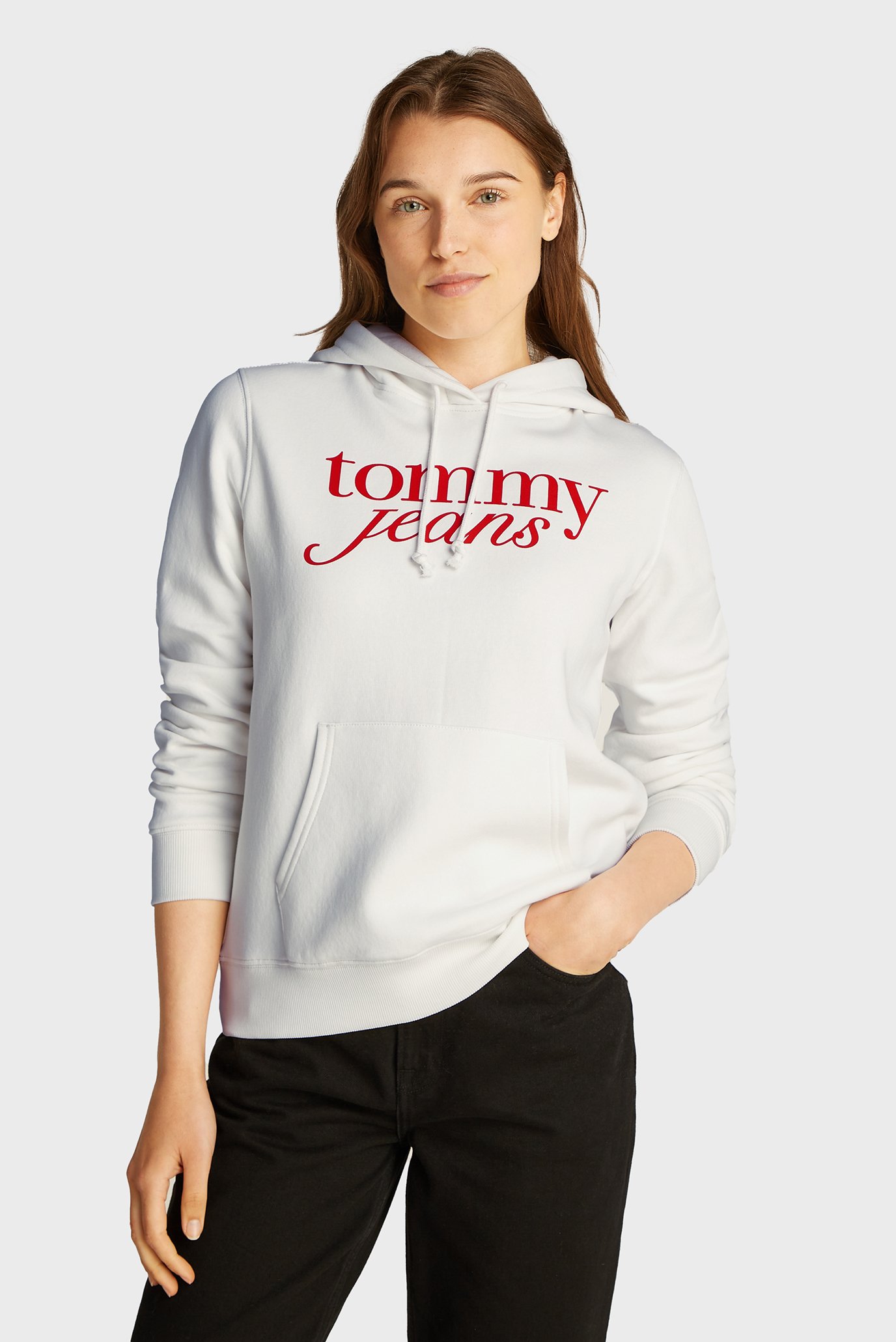 Женское белое худи TJW REG ESS LOGO HOODIE EXT Белый M Tommy Jeans DW0DW20170 Женское белое худи TJW REG ESS LOGO HOODIE EXT Белый M Tommy Jeans DW0DW20170