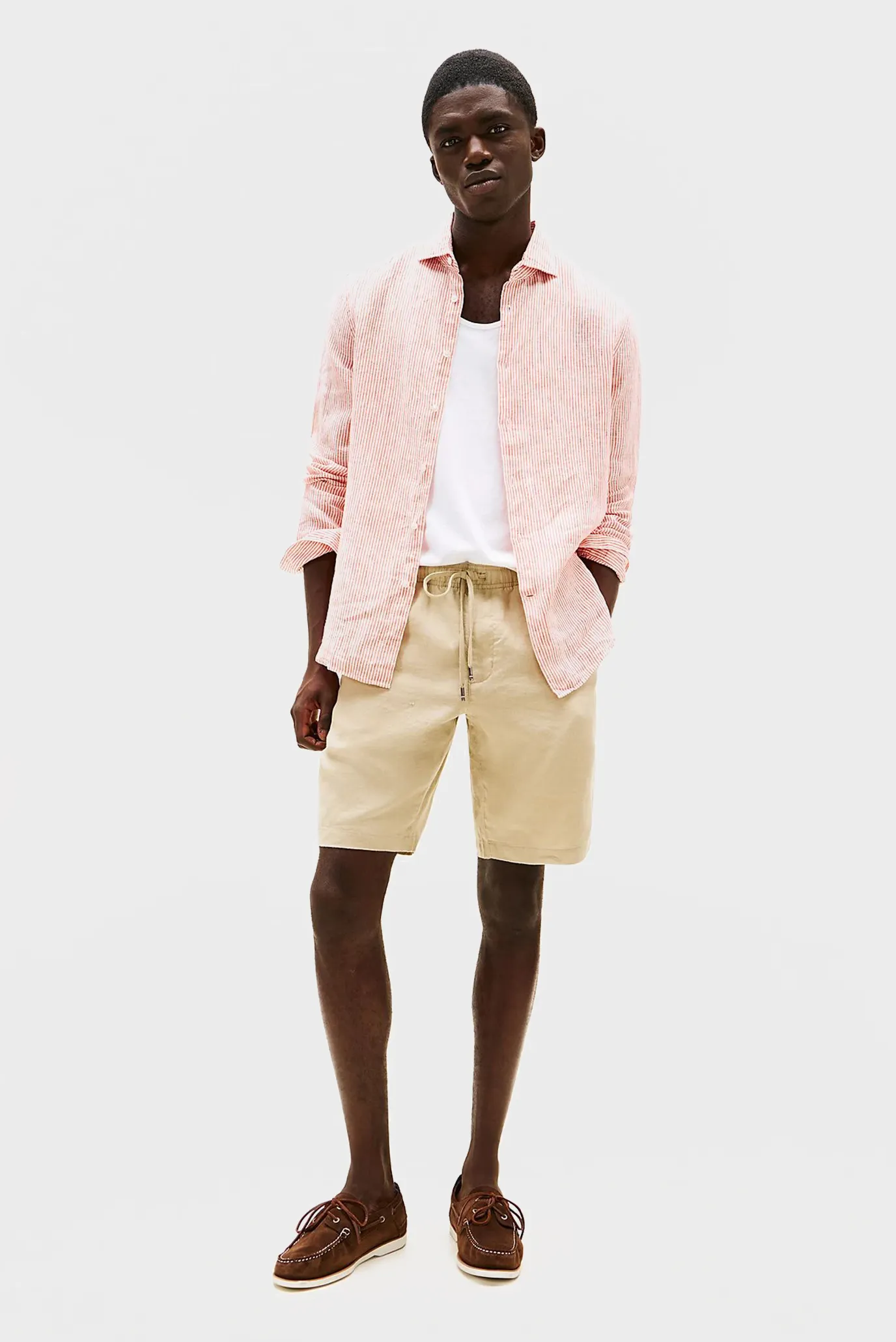 Чоловічі бежеві лляні шорти HARLEM 2