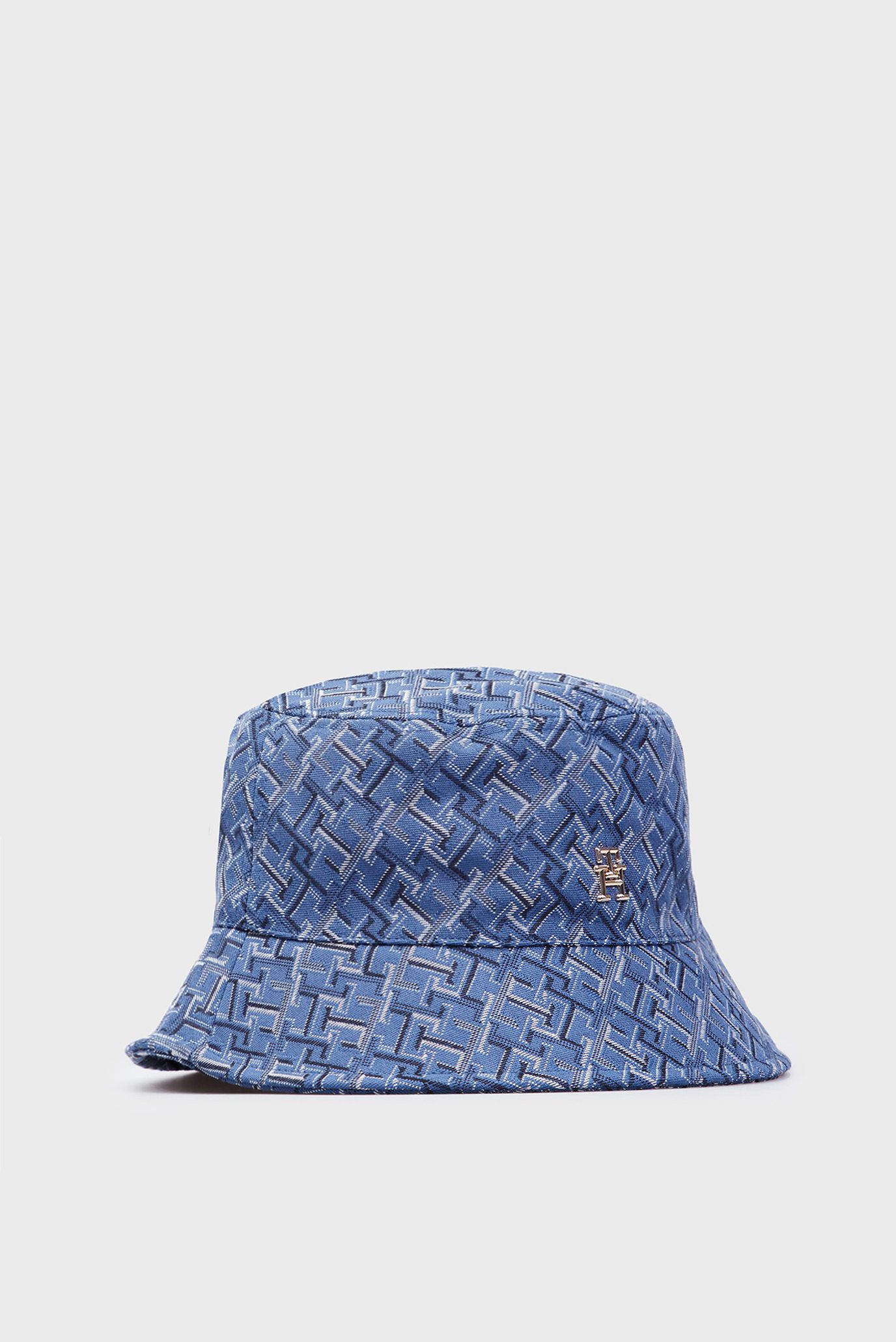 Женская синяя панама с узором TH DISTINCT JACQ BUCKET HAT 1