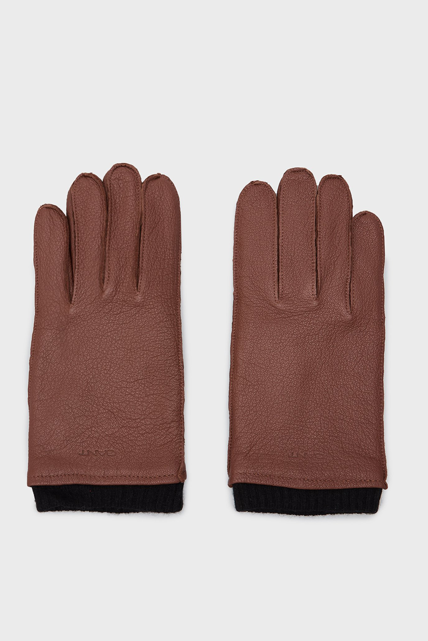 Мужские коричневые кожаные перчатки CASHMERE LINED LEATHER GLOVES 1