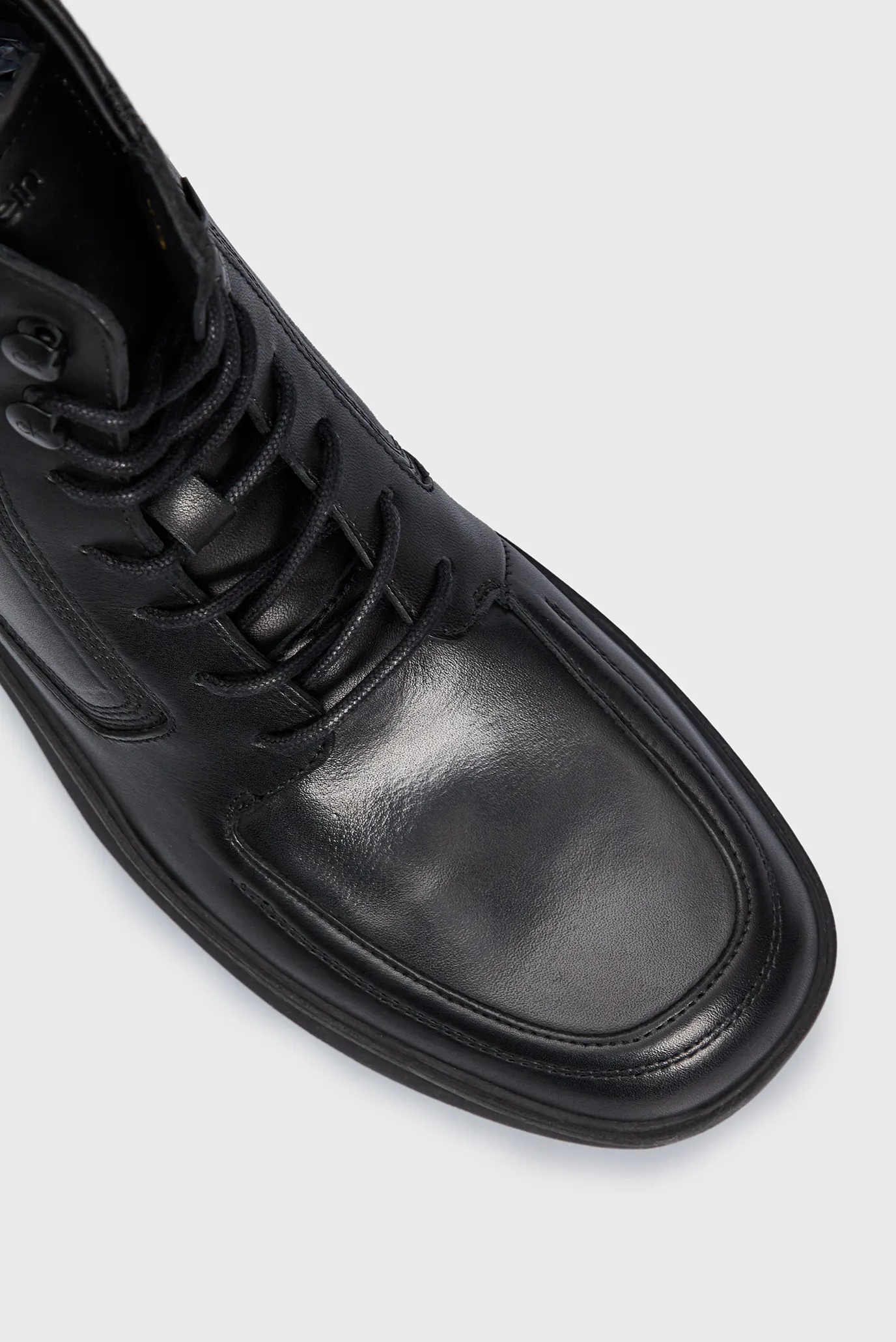 Чоловічі чорні шкіряні черевики LACE UP 4