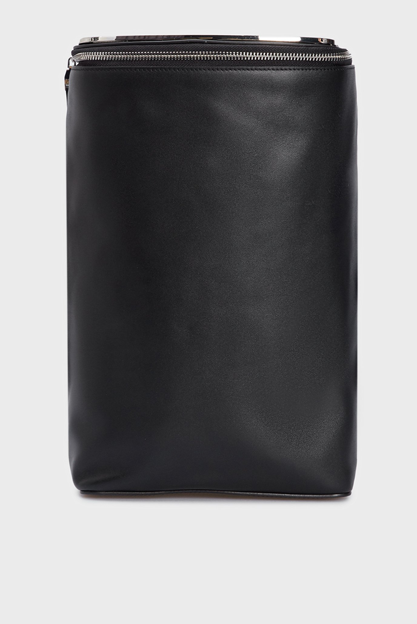 Женский черный кожаный рюкзак 1DR 1