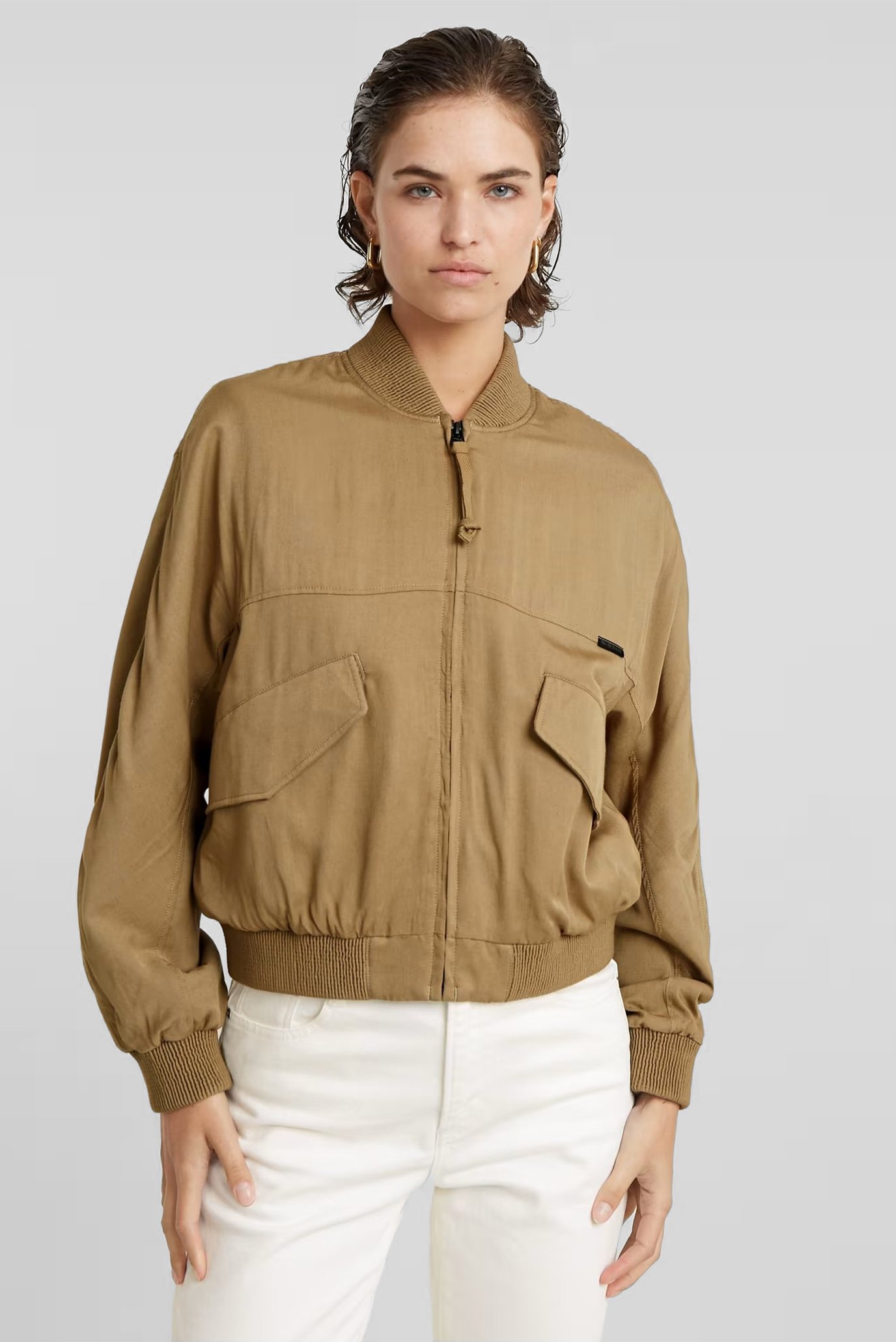 Жіночий бежевий бомбер Everyday Bomber Overshirt 1