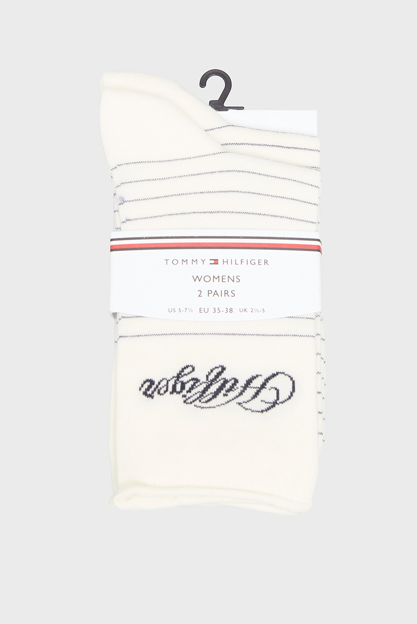 Женские белые носки (2 пары) STRIPE Белый 35-38 Tommy Hilfiger 701236455 Женские белые носки (2 пары) STRIPE Белый 35-38 Tommy Hilfiger 701236455