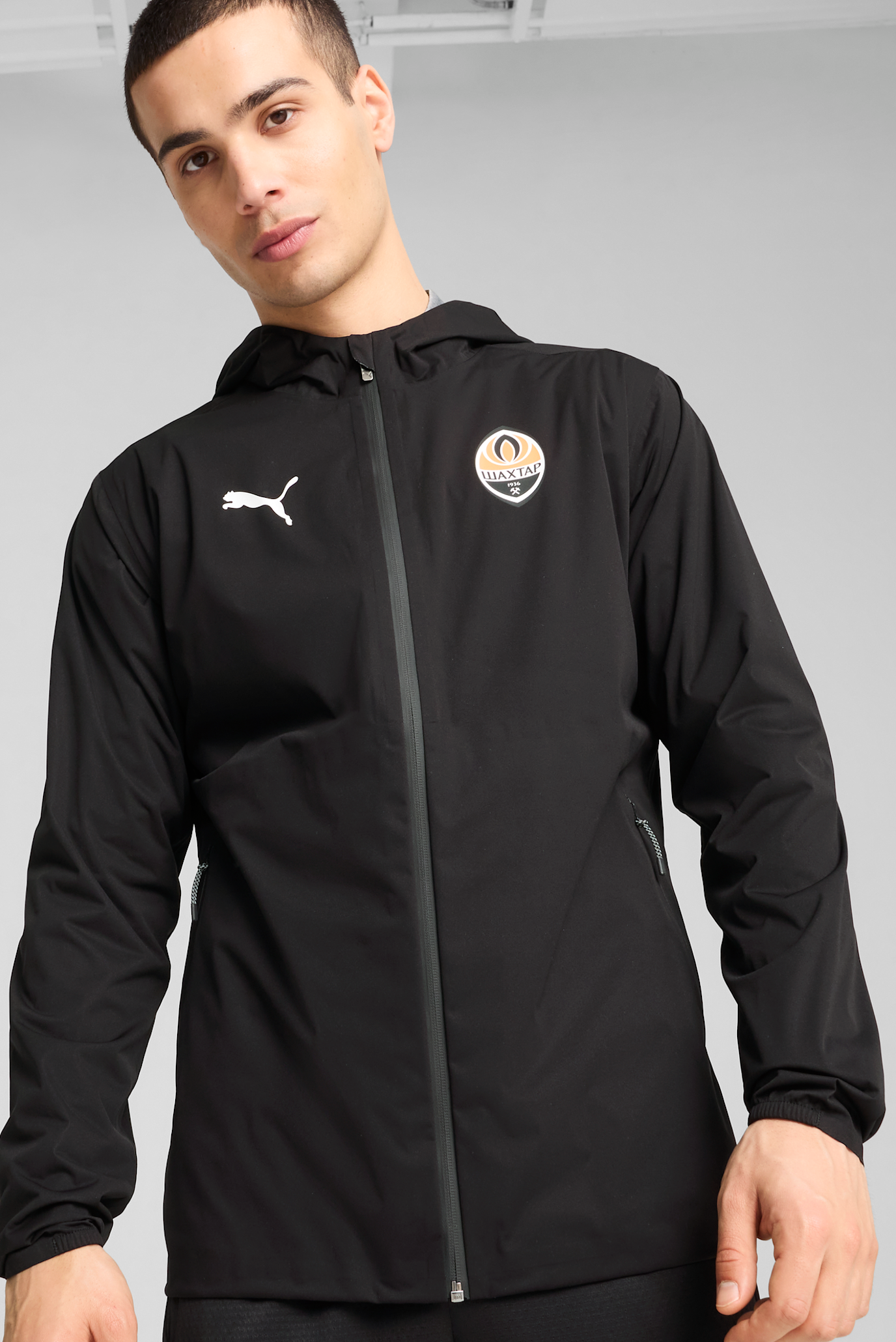 Мужская черная куртка FC Shakhtar Donetsk Training Rain Jacket Men 1