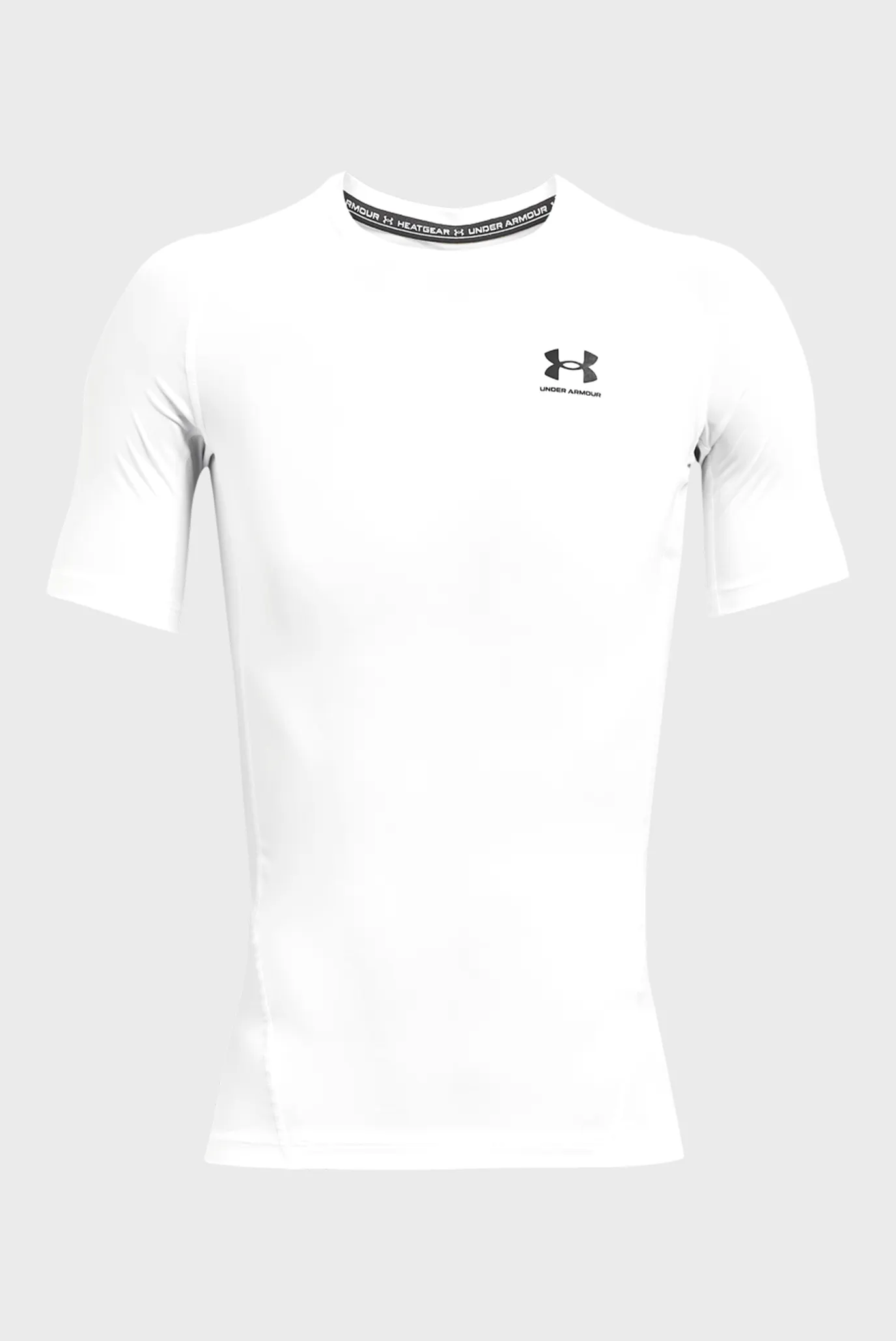 Мужская белая футболка UA HG Armour Comp SS-WHT 5
