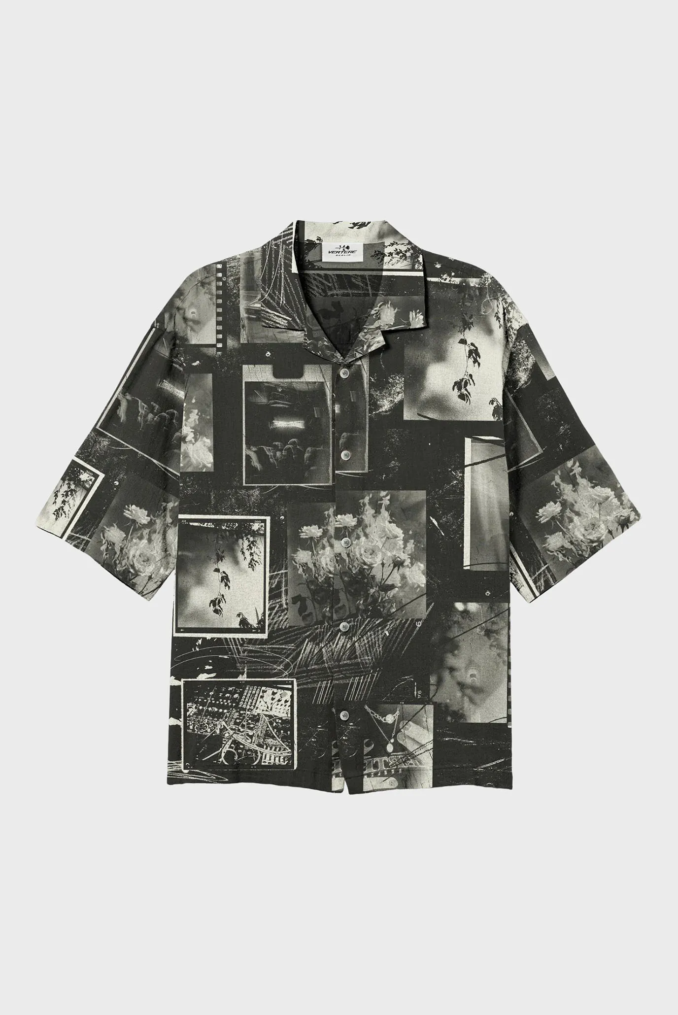 Чорна сорочка з візерунком EXPOSED (унісекс) 1