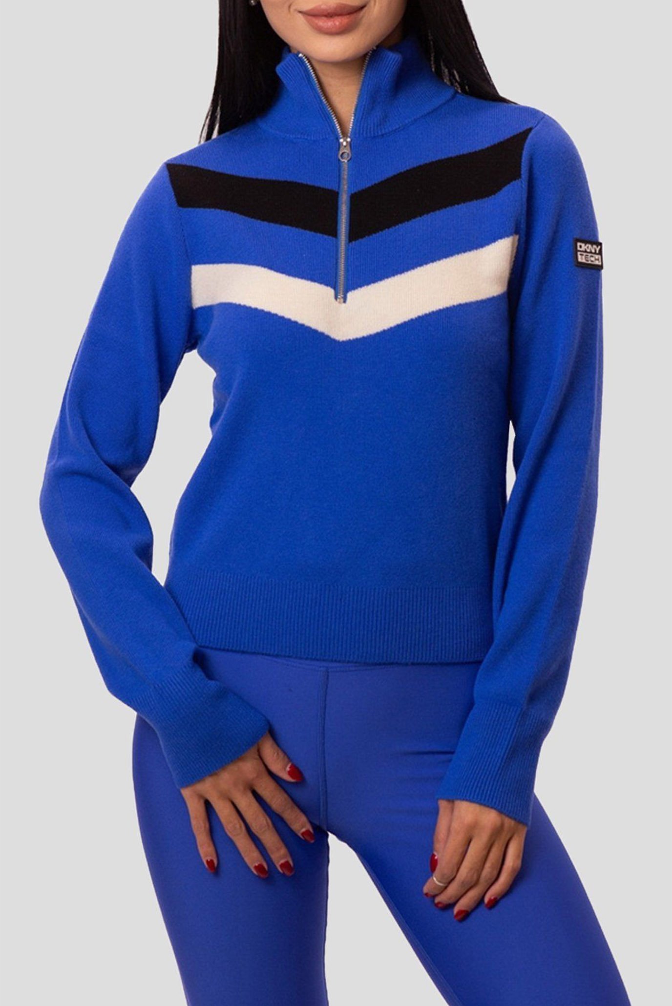 Женская синяя шерстяная кофта Синий L DKNY DPXT9531