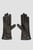 Женские черные кожаные перчатки