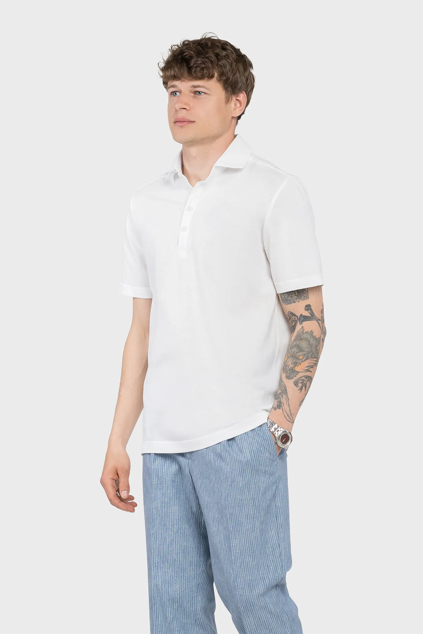 Чоловіче біле поло 1