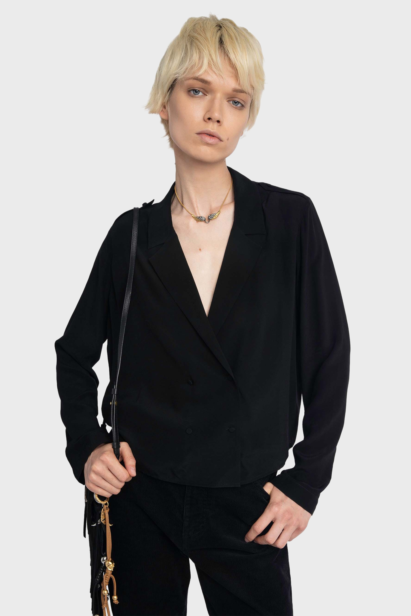 Женская черная блуза Тussi Черный XS ZADIG&VOLTAIRE WWSH02232_BLACK Женская черная блуза Тussi Черный XS ZADIG&VOLTAIRE WWSH02232_BLACK