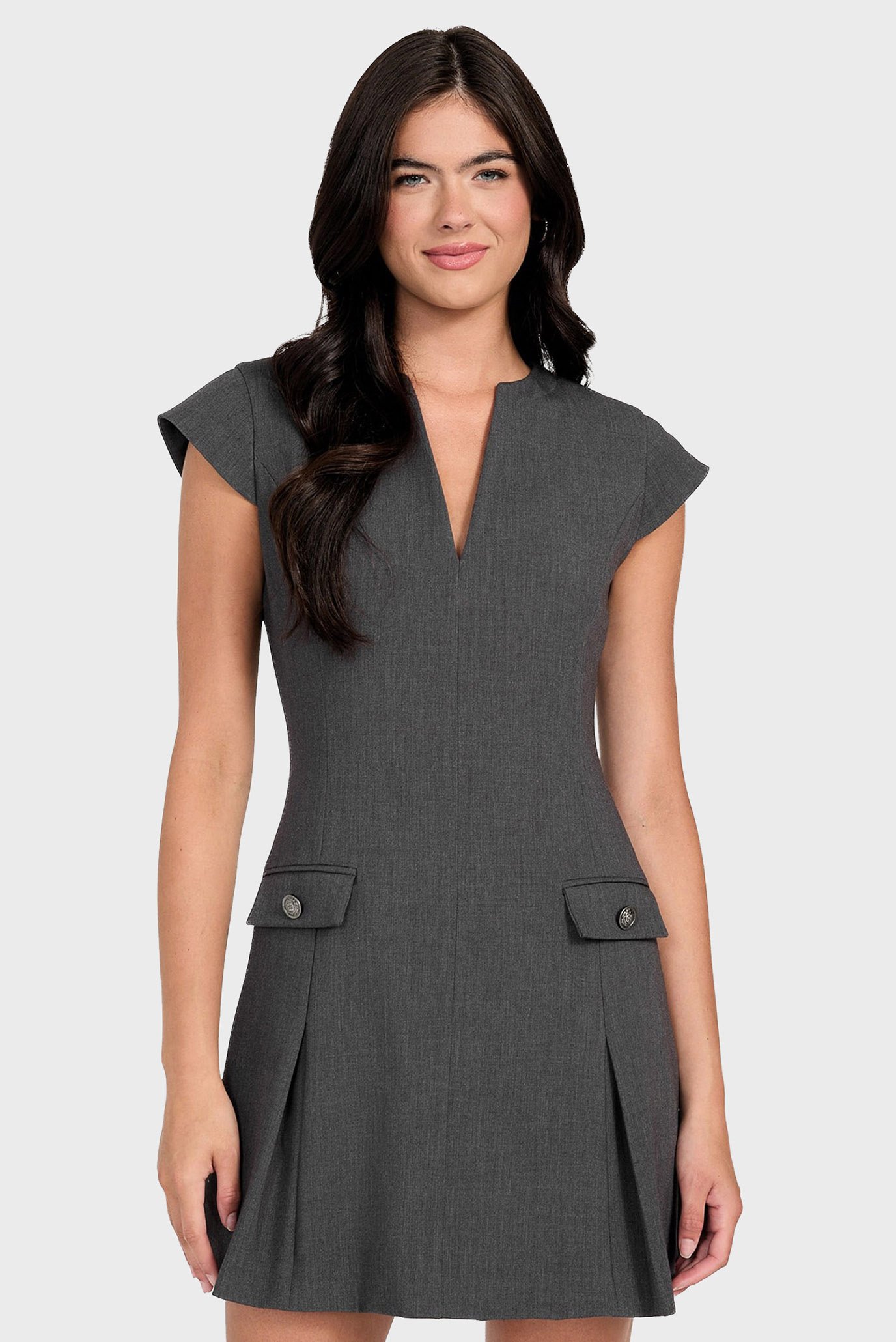 Женское темно-серое платье Серый XS Guess W5BK19.W2402;G912 Женское темно-серое платье Серый XS Guess W5BK19.W2402;G912