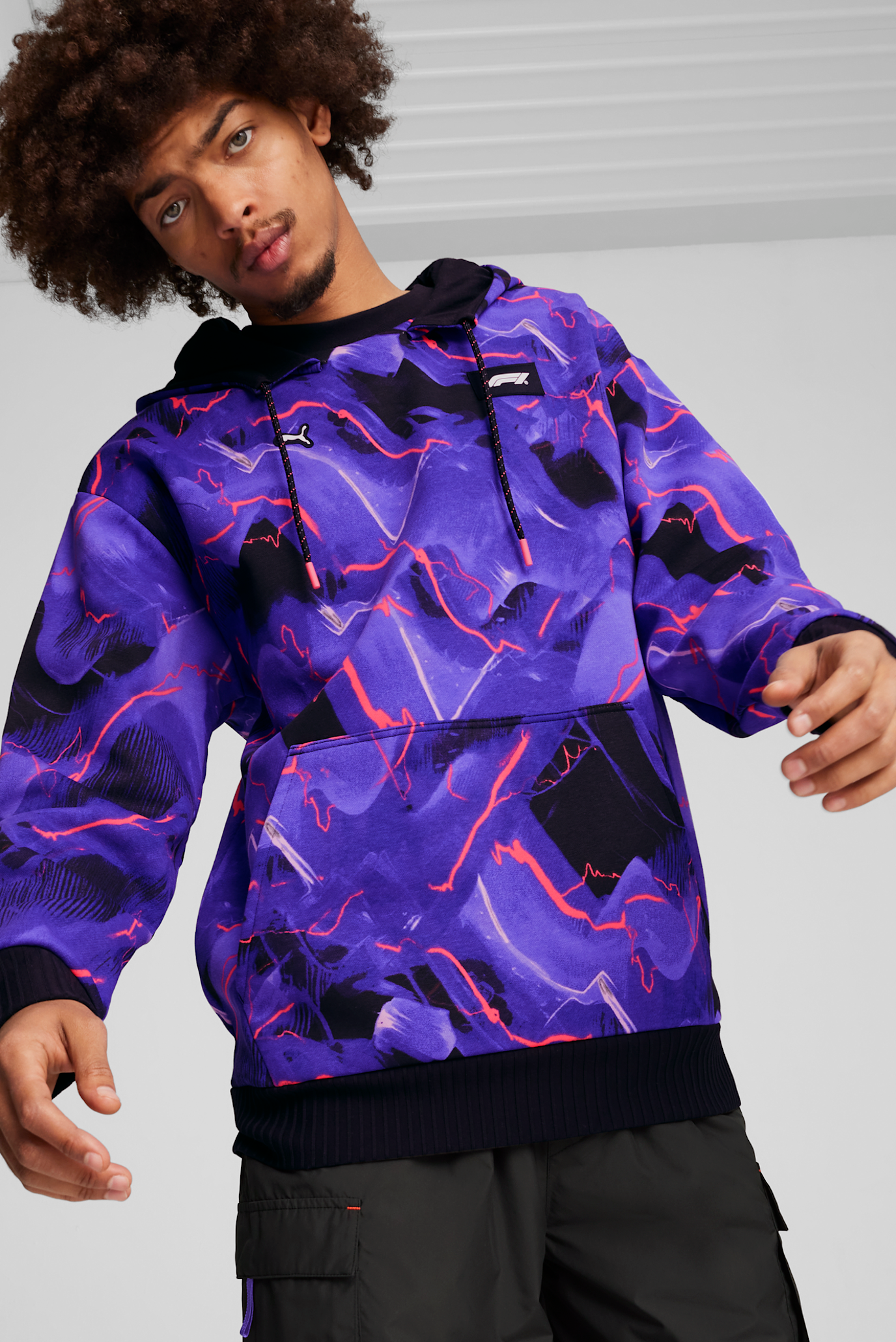 Мужское фиолетовое худи F1® Neon Energy All-Over Print Hoodie Men 1