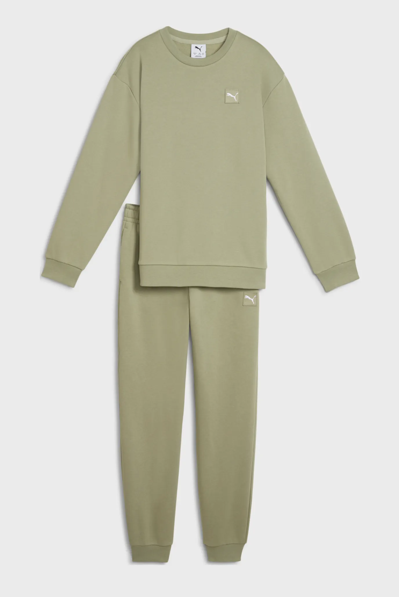 Детский оливковый спортивный костюм (свитшот, брюки) Essentials Elevated Relaxed Crew Sweat Suit Youth 1