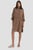 Женское коричневое льняное платье