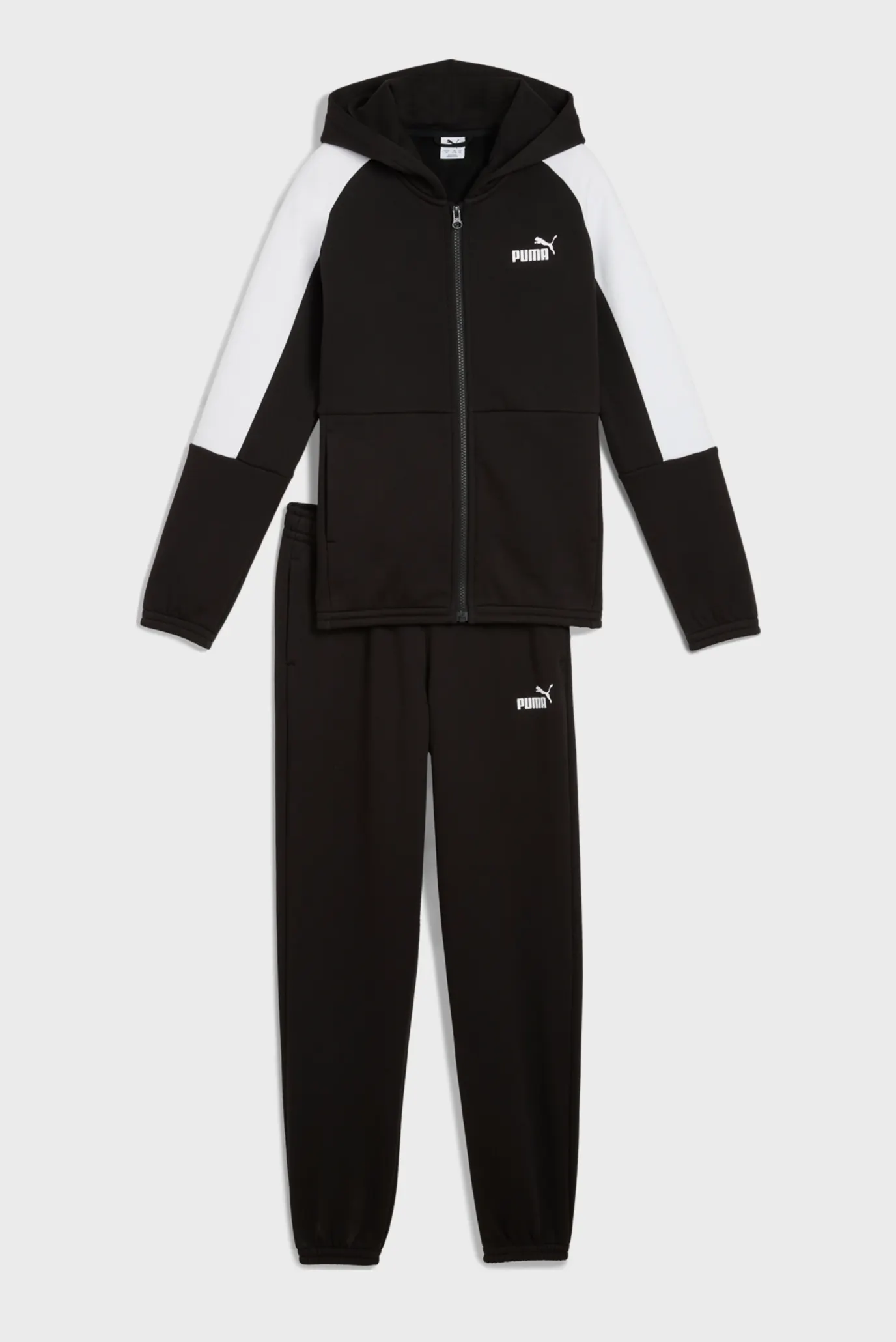 Дитячий чорний спортивний костюм (худі, штани) Essentials Block Hooded Full-Zip Sweat Suit Youth 1