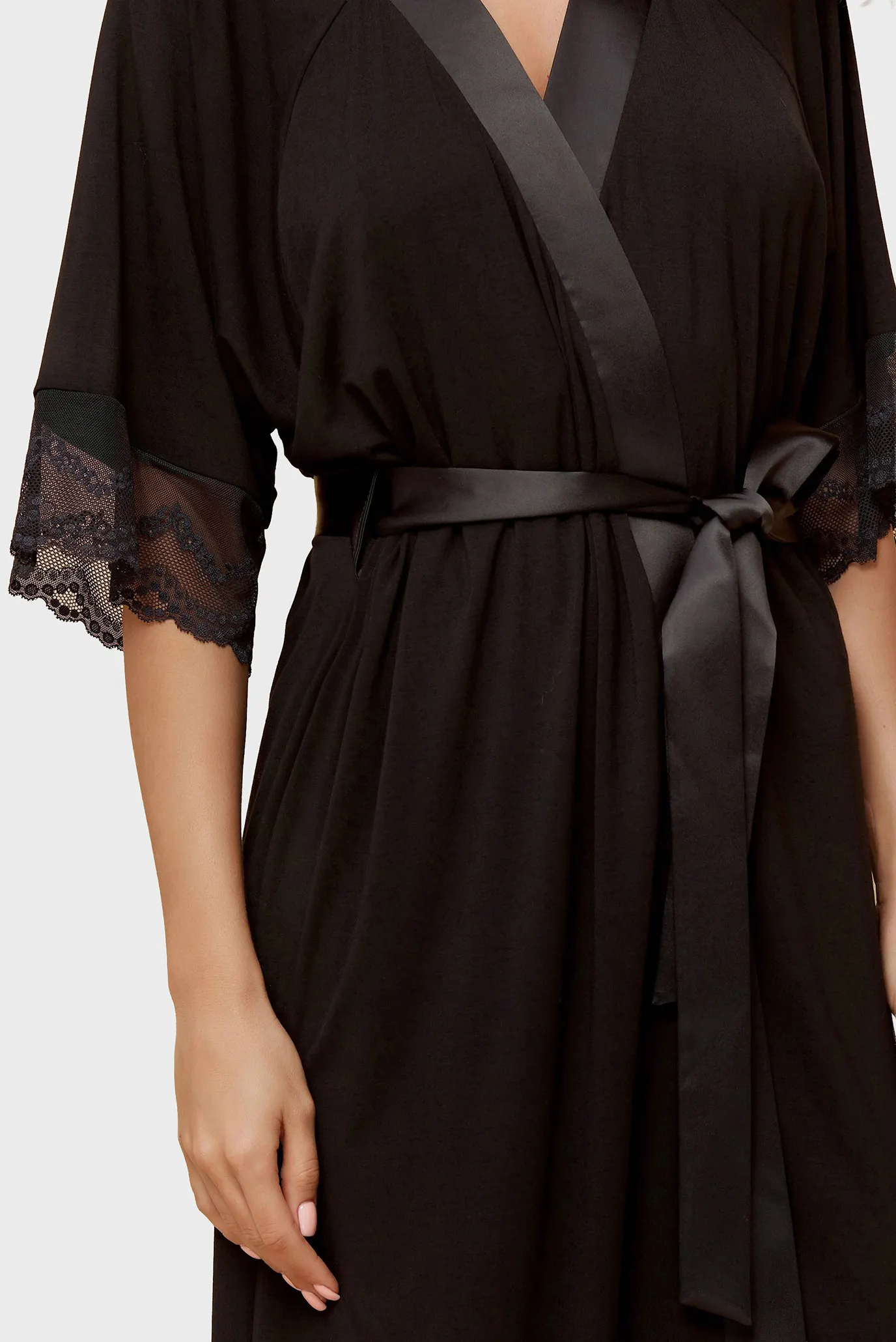 Женский черный пеньюар 3