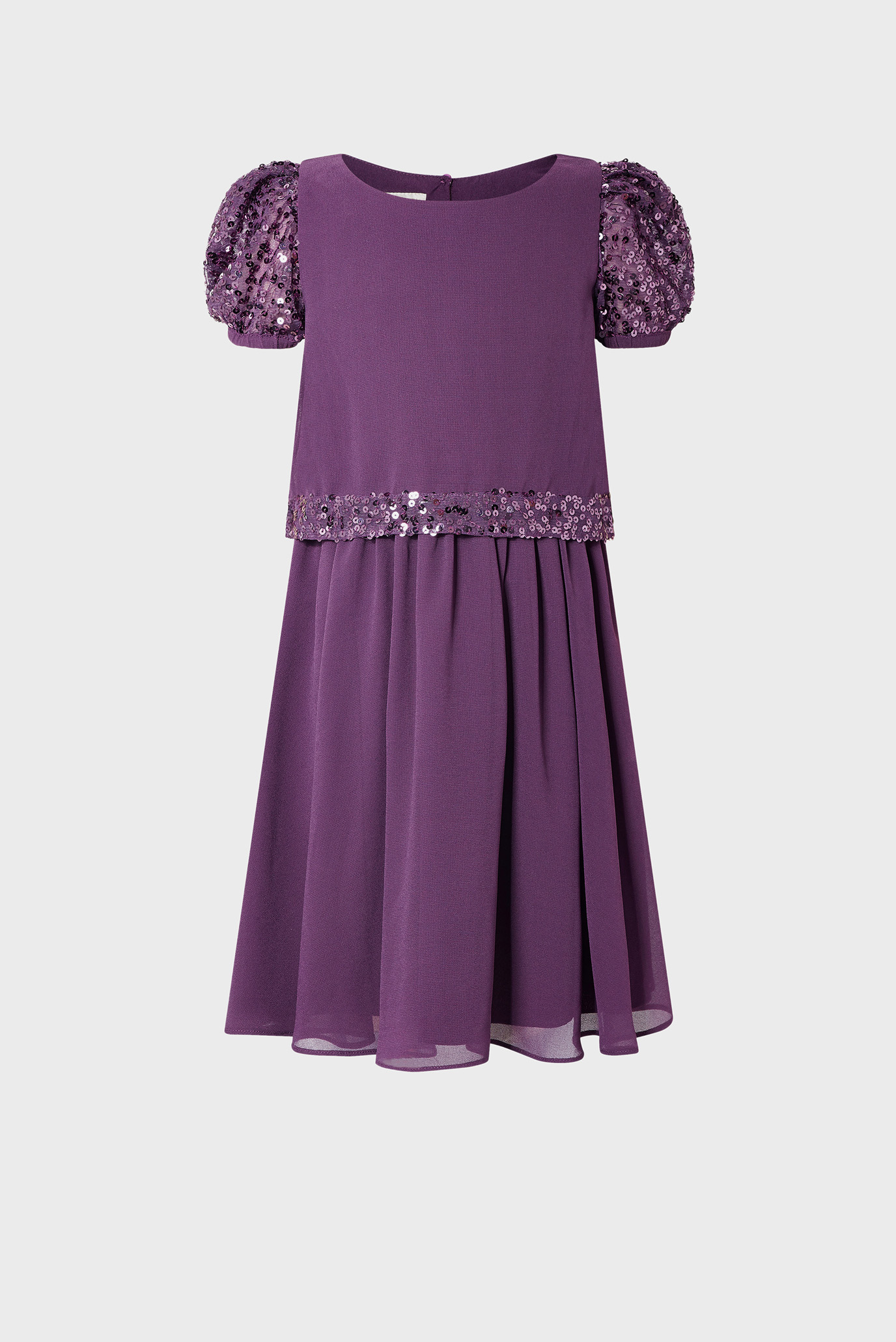 Детское фиолетовое платье PURPLE SEQUIN SLEEVE 1
